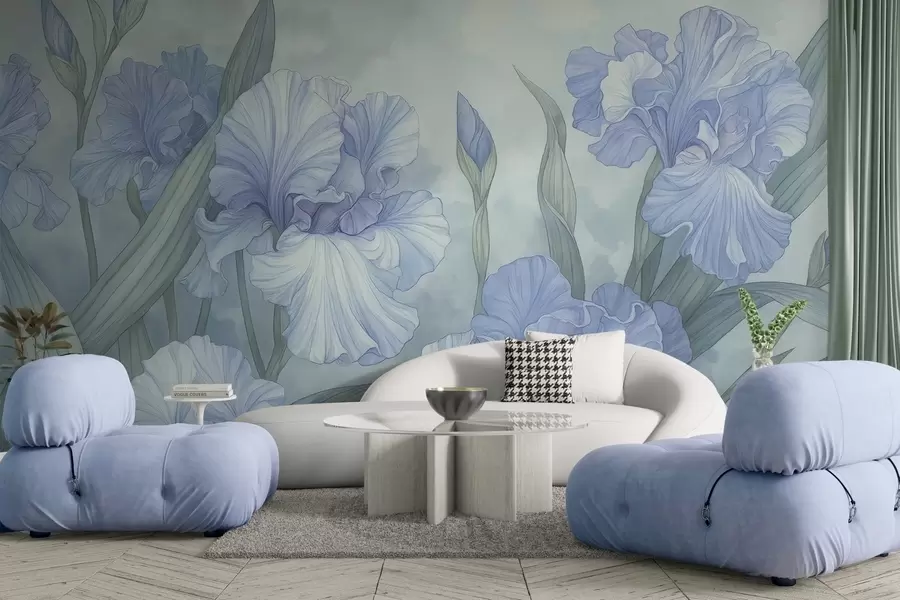 fotószőnyeg Illusztrált íriszek w04469