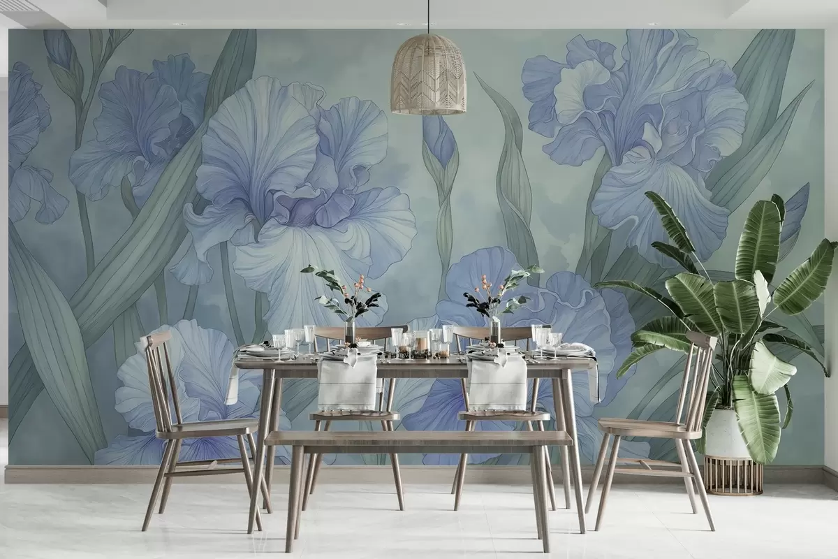 fotószőnyeg Illusztrált íriszek w04469