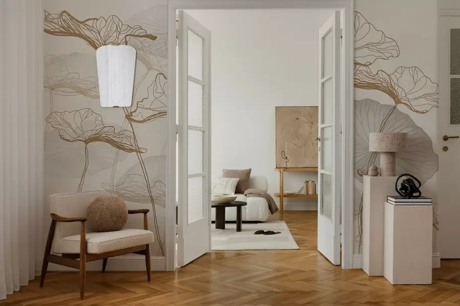 fotószőnyeg Különböző lótuszlevelek w04471