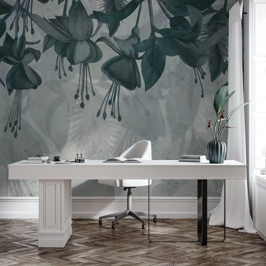 fotószőnyeg Lógó virágok grunge stílusban w04472v1