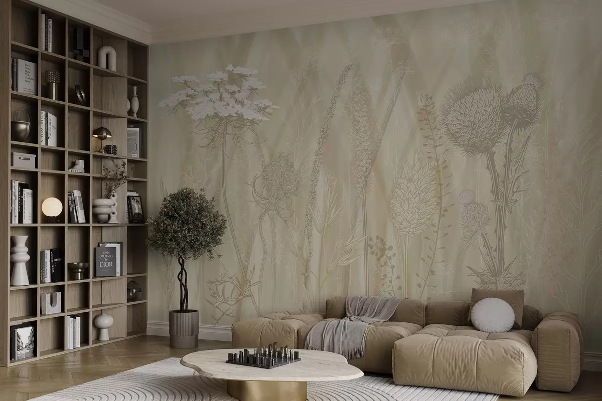fotószőnyeg Fűfélék és herbárium w04473