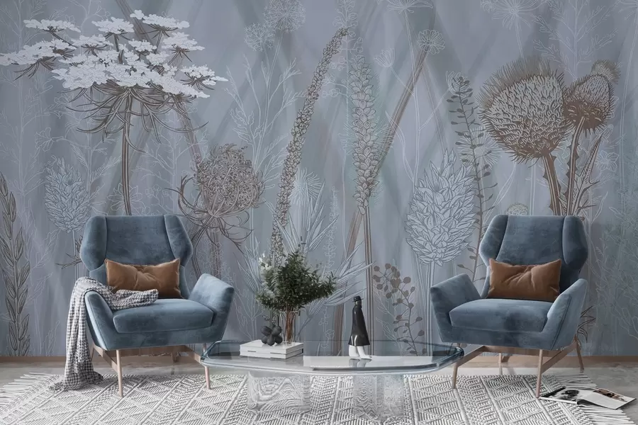 fotószőnyeg Fűfélék és herbárium w04473v1