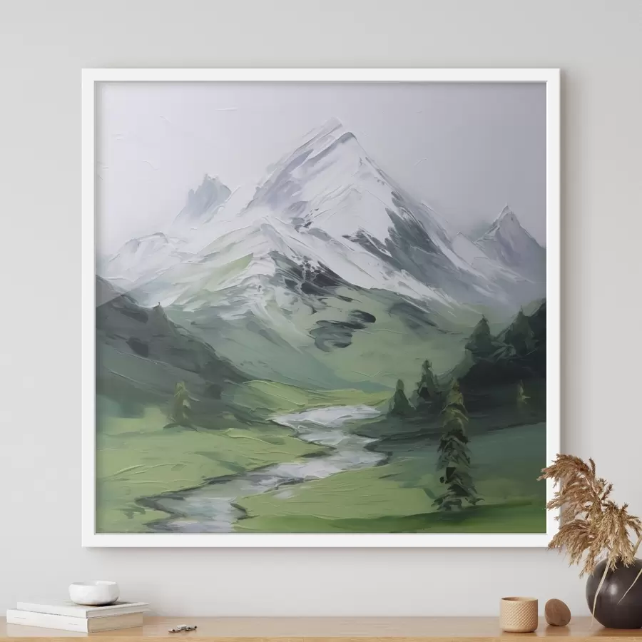 fotószőnyeg Hegyi völgy utánzat festmény f45775