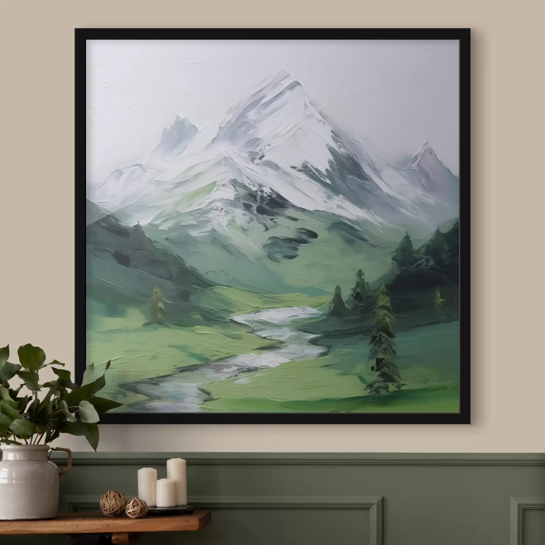 fotószőnyeg Hegyi völgy utánzat festmény f45775