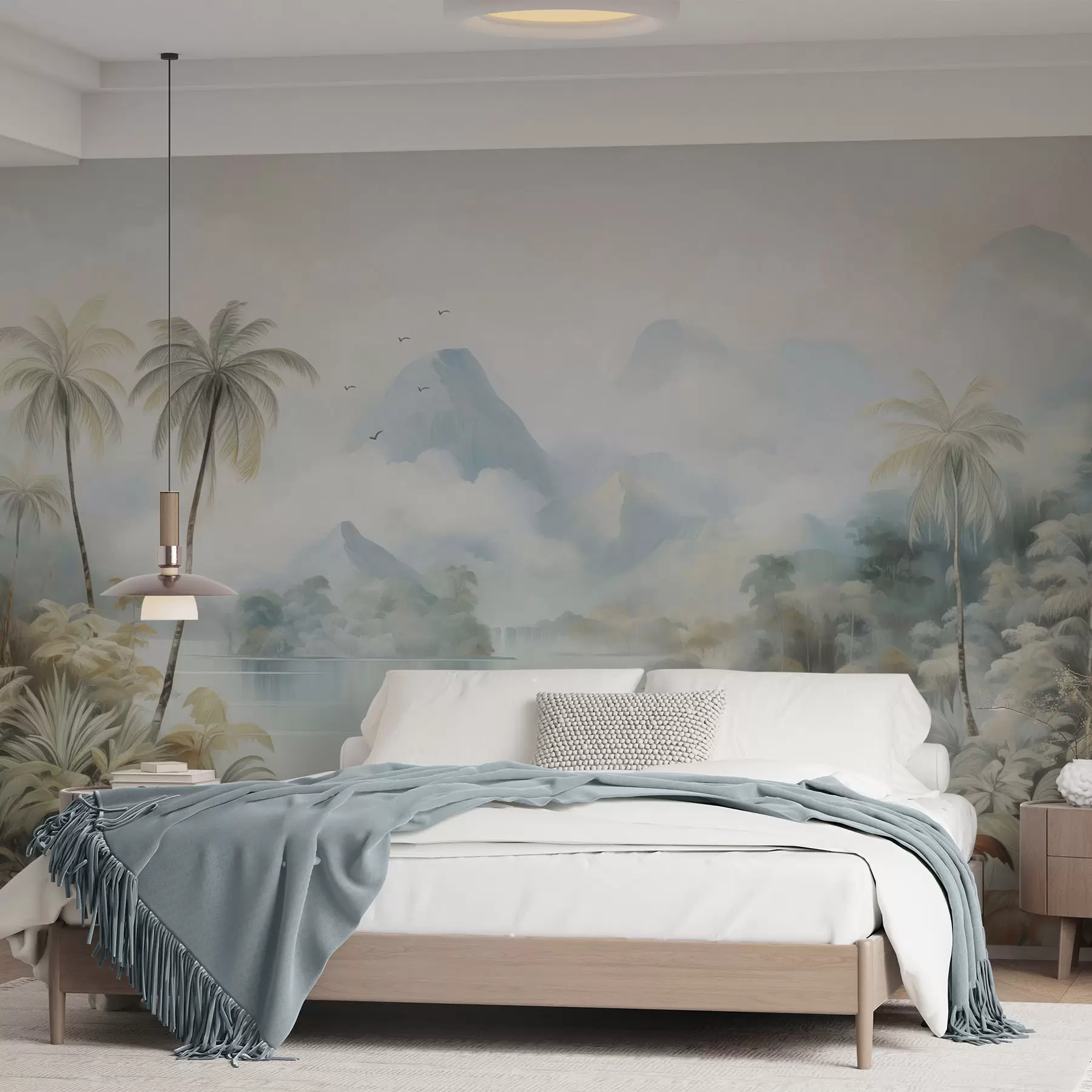 fotószőnyeg Folyó a hegyek közelében lévő dzsungelben w04536