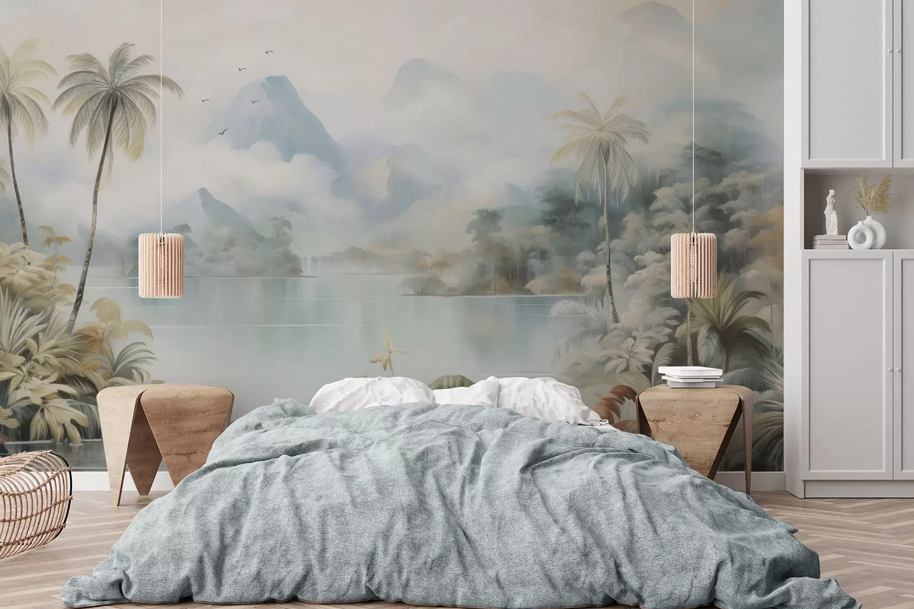 fotószőnyeg Folyó a hegyek közelében lévő dzsungelben w04536