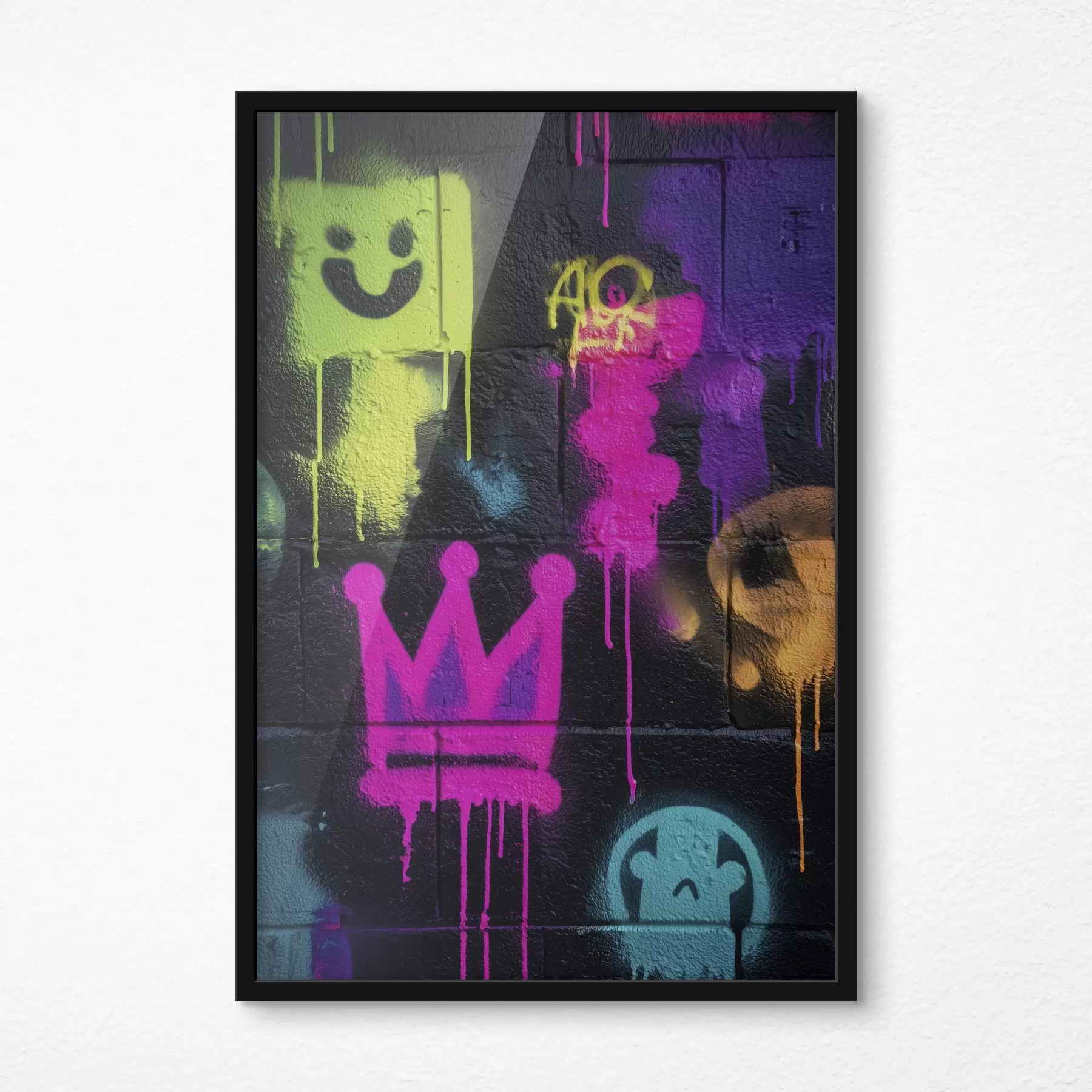 fotószőnyeg világos utcai graffiti sötét háttér előtt f45717