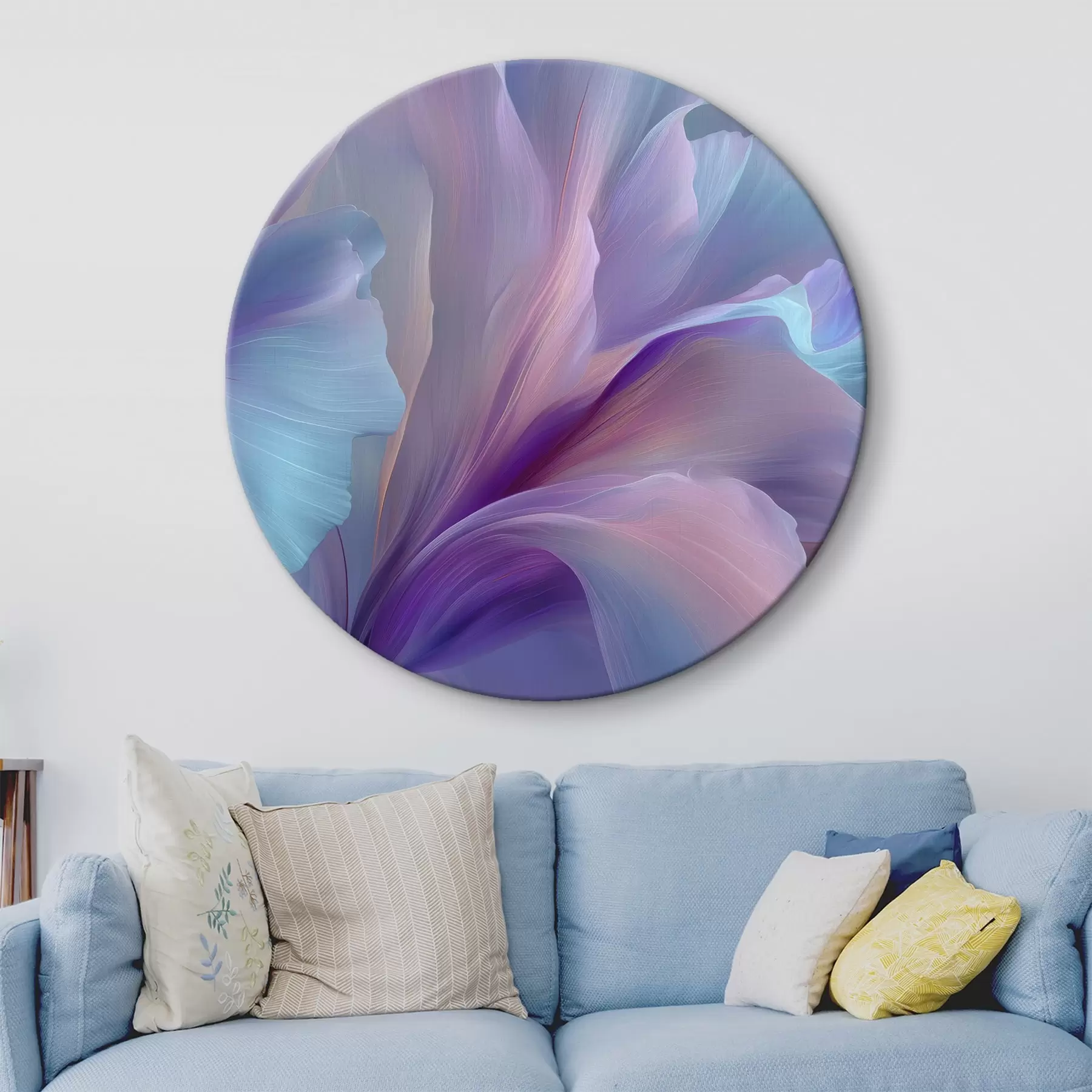 fotótapéta finom, fantáziadús virág, lila, kék és rózsaszín árnyalatú szirmokkal. r45711