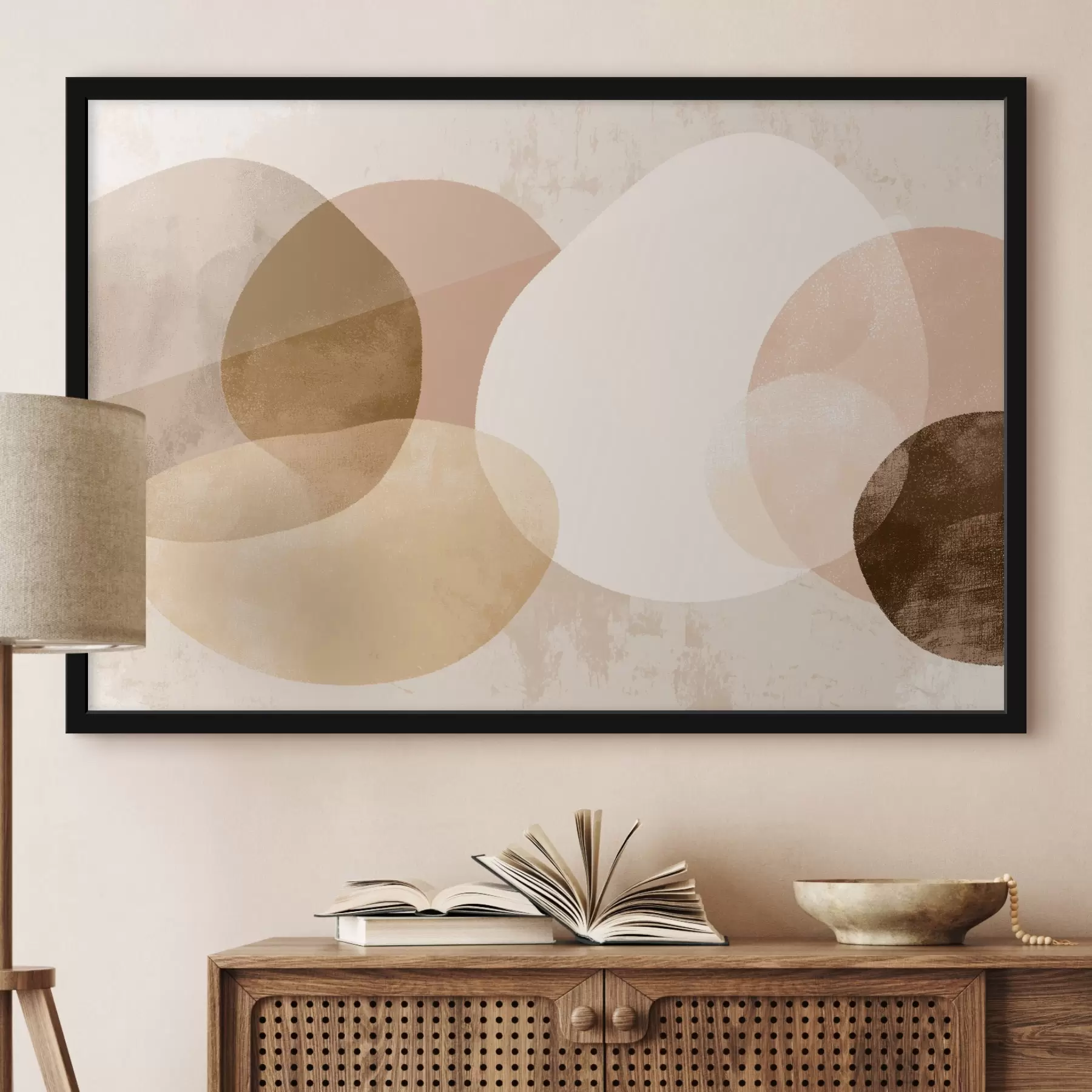 fotószőnyeg Absztrakt, áttetsző körök meleg színpalettán f45803