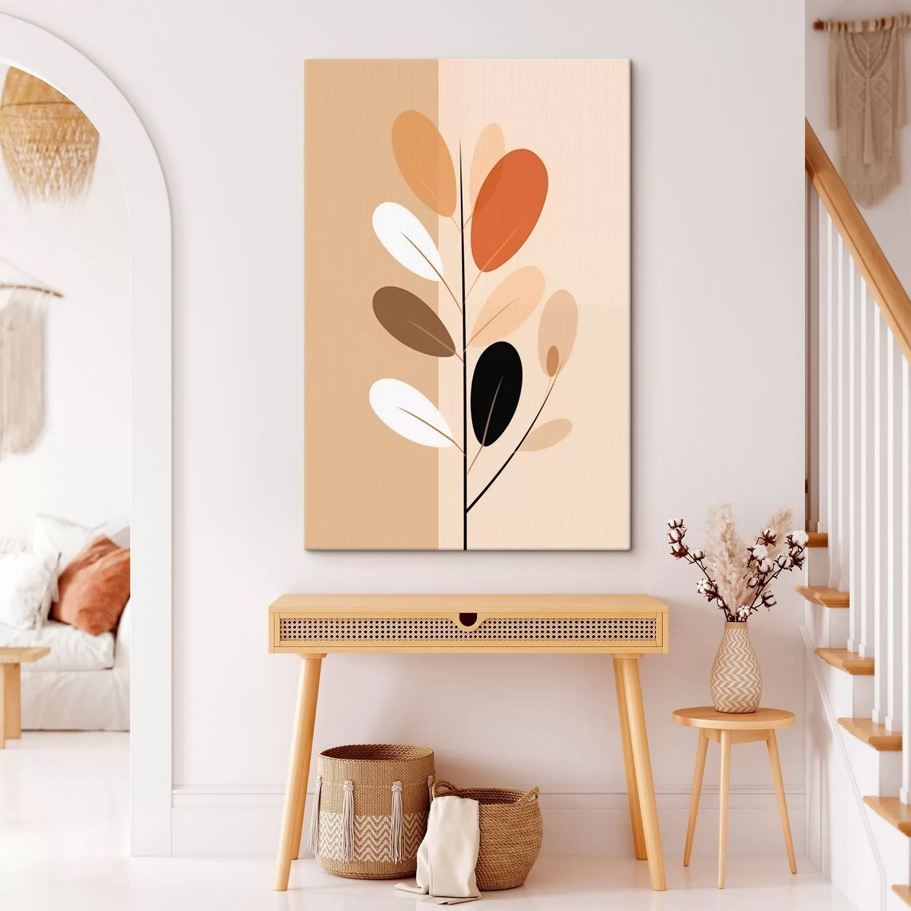 fotótapéta Minimalista ág levelekkel s45834