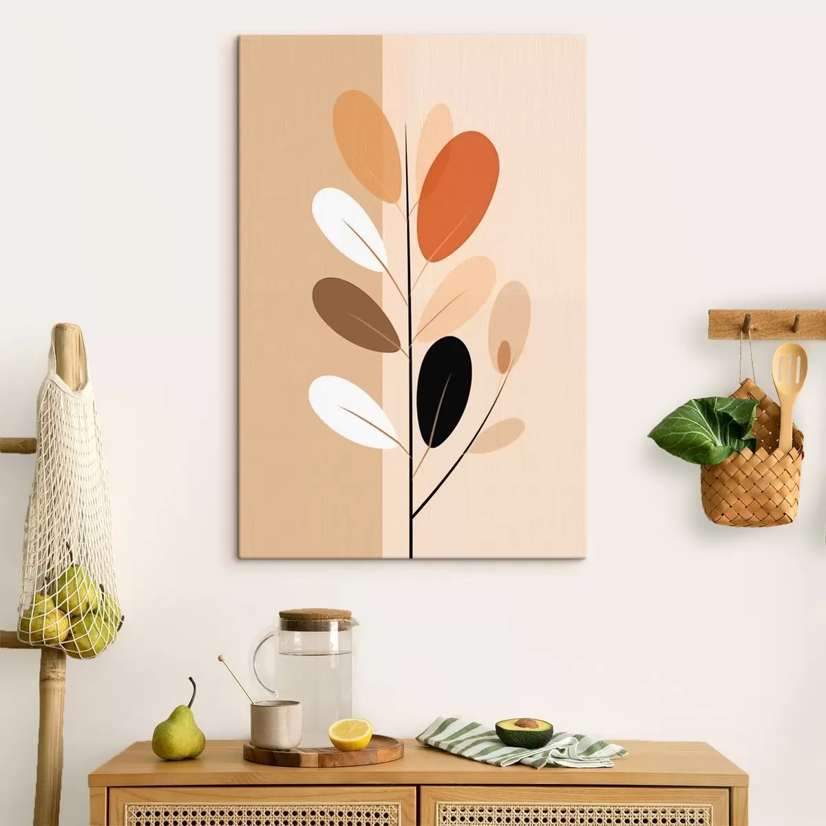 fotótapéta Minimalista ág levelekkel s45834