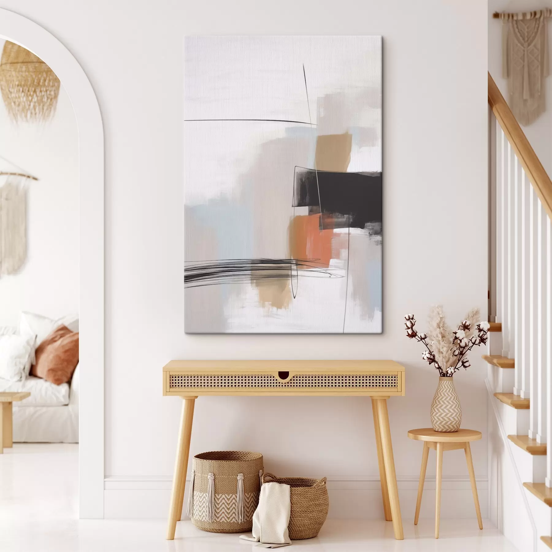 fotótapéta Ecsetvonások absztrakciójának utánzása s45919