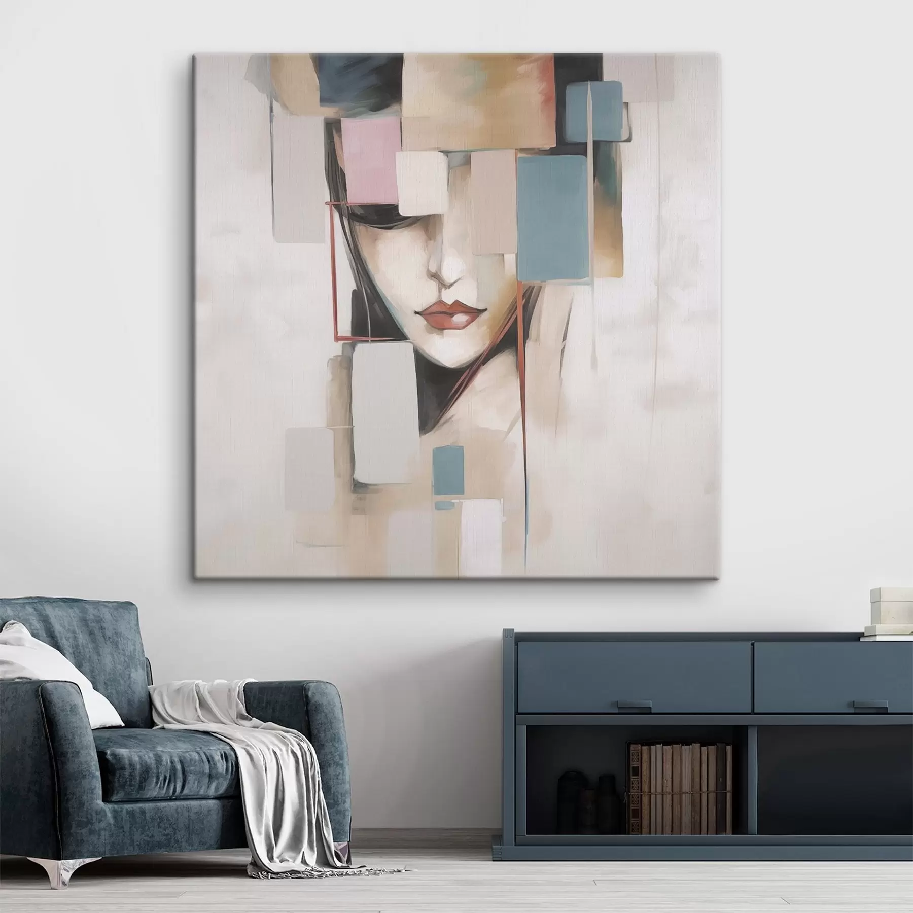 fotótapéta Absztrakt portré festmény utánzata s45920