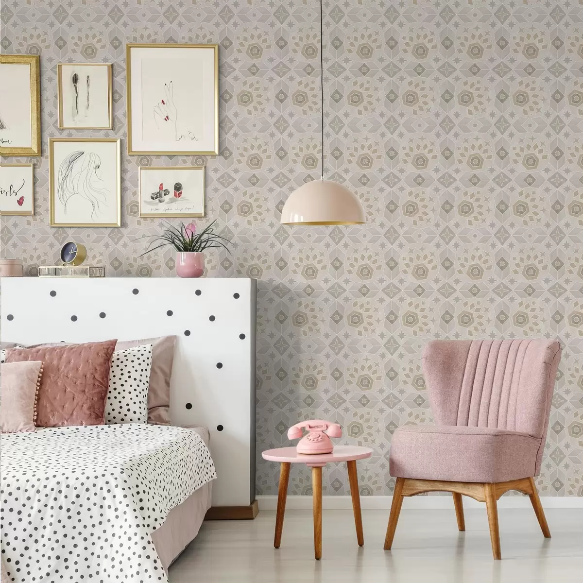 Háttérkép Geometrikus mozaikminta meleg bézs színekben a00606