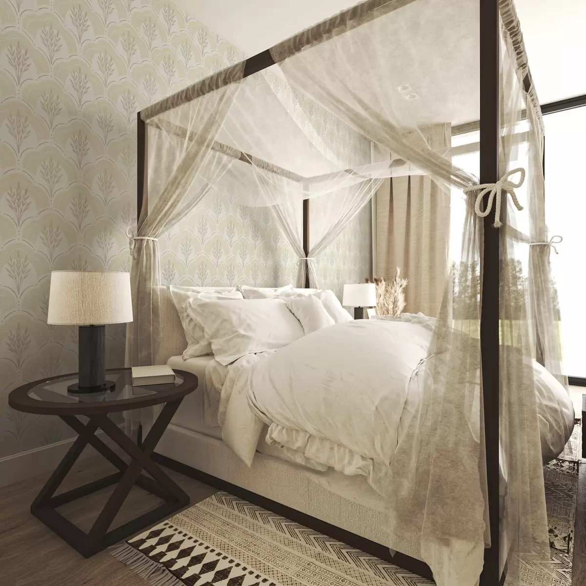 Háttérkép Búza íves boltívek alatt, lágy krémes-sárga akvarell alapon a00607