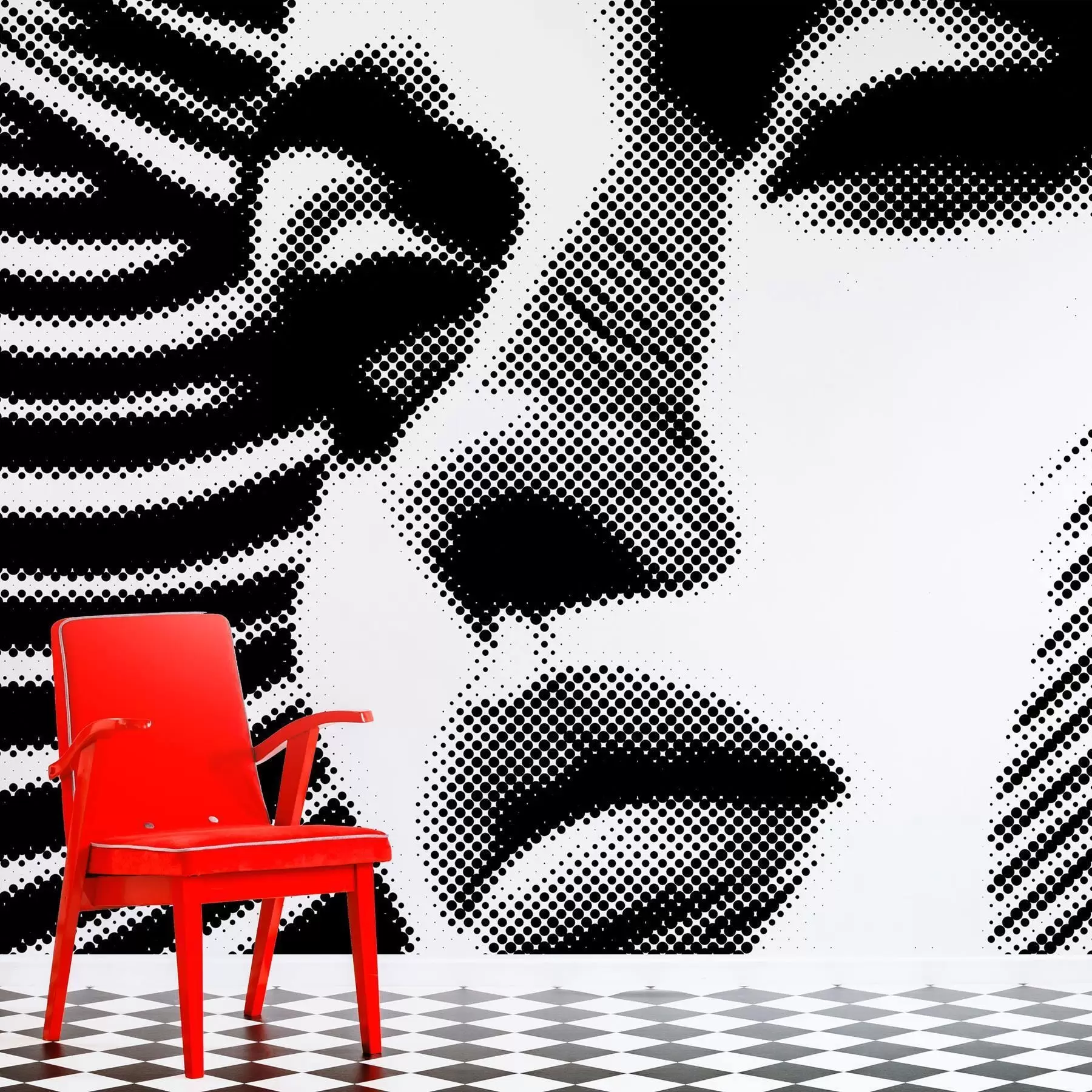 fotószőnyeg Pop art stílusú nőarc w04504