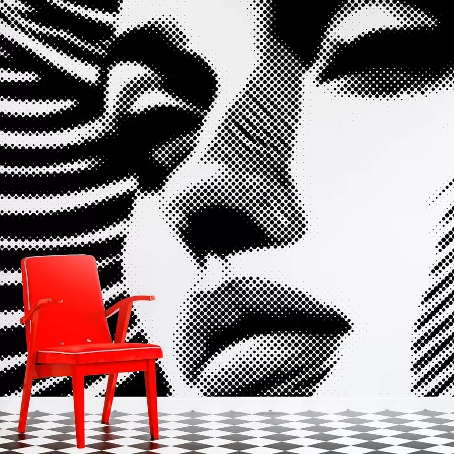 fotószőnyeg Pop art stílusú nőarc w04504