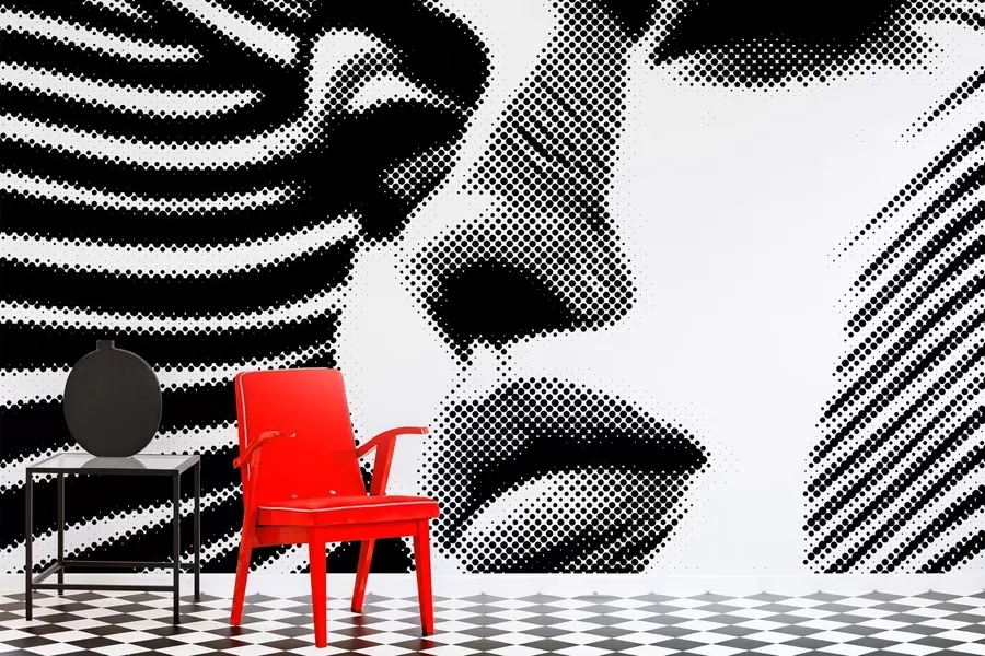 fotószőnyeg Pop art stílusú nőarc w04504