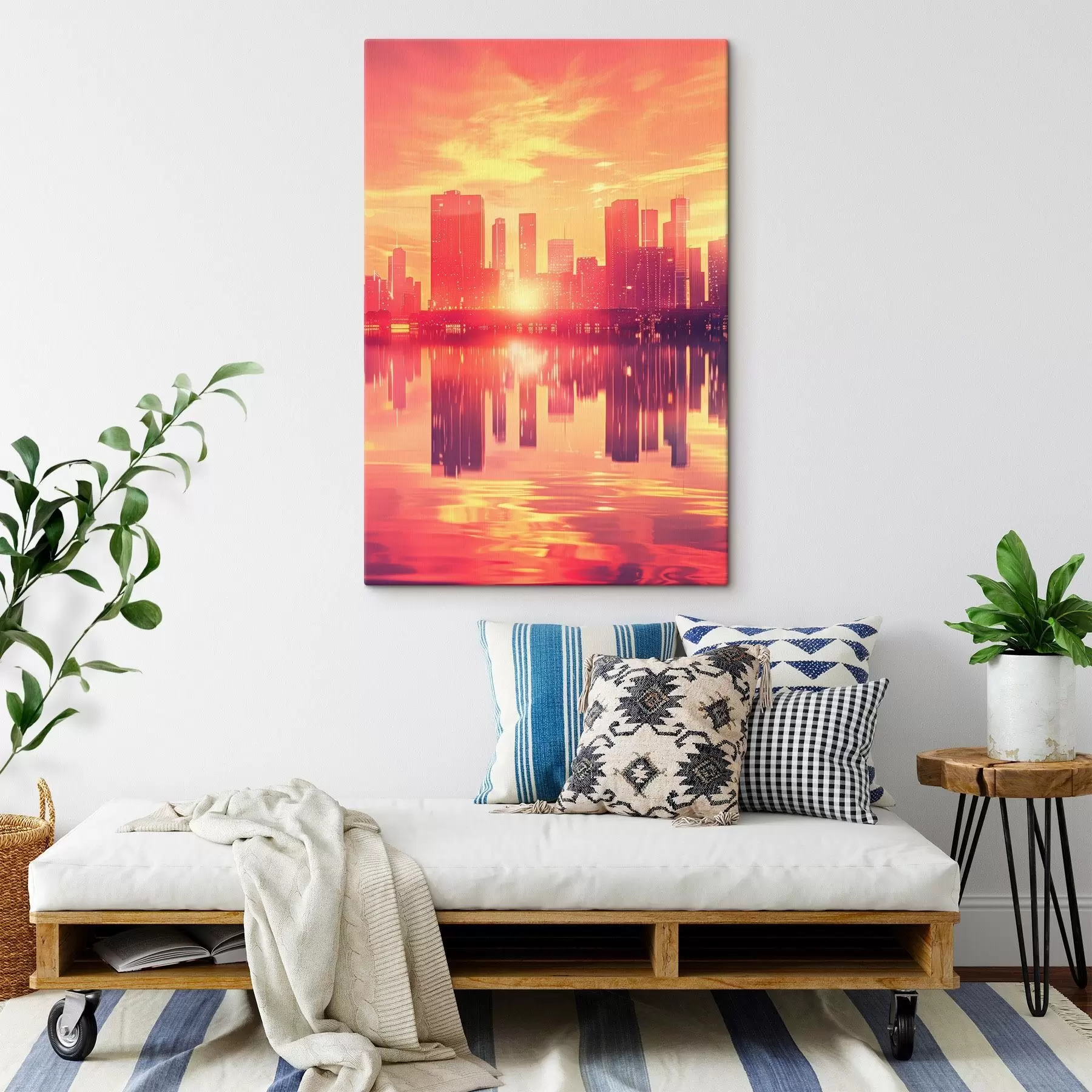 fotótapéta Rendelés egy modern város hátterében s45659