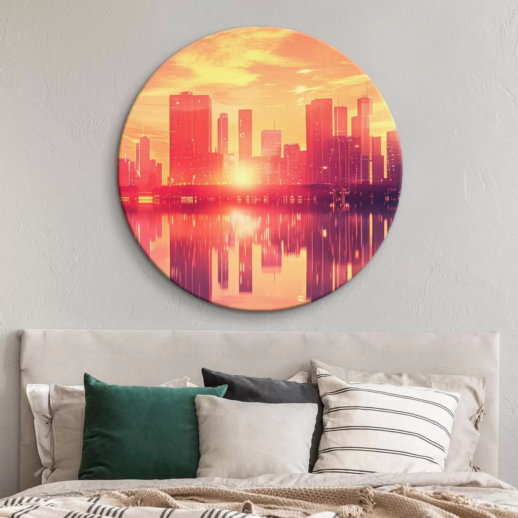fotótapéta Rendelés egy modern város hátterében r45659