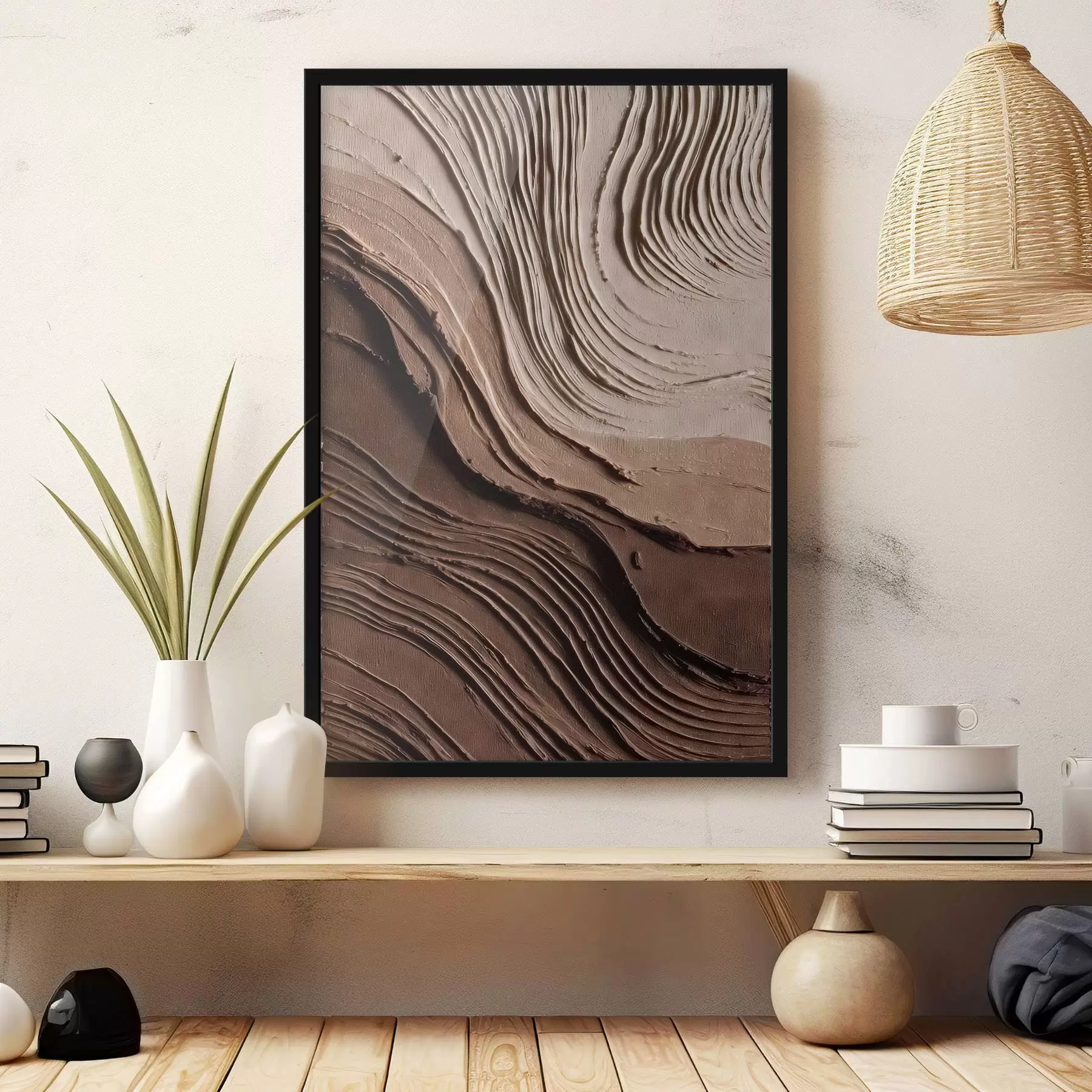 fotószőnyeg Relief csokoládé-bézs rétegek, texturált paszta f45894