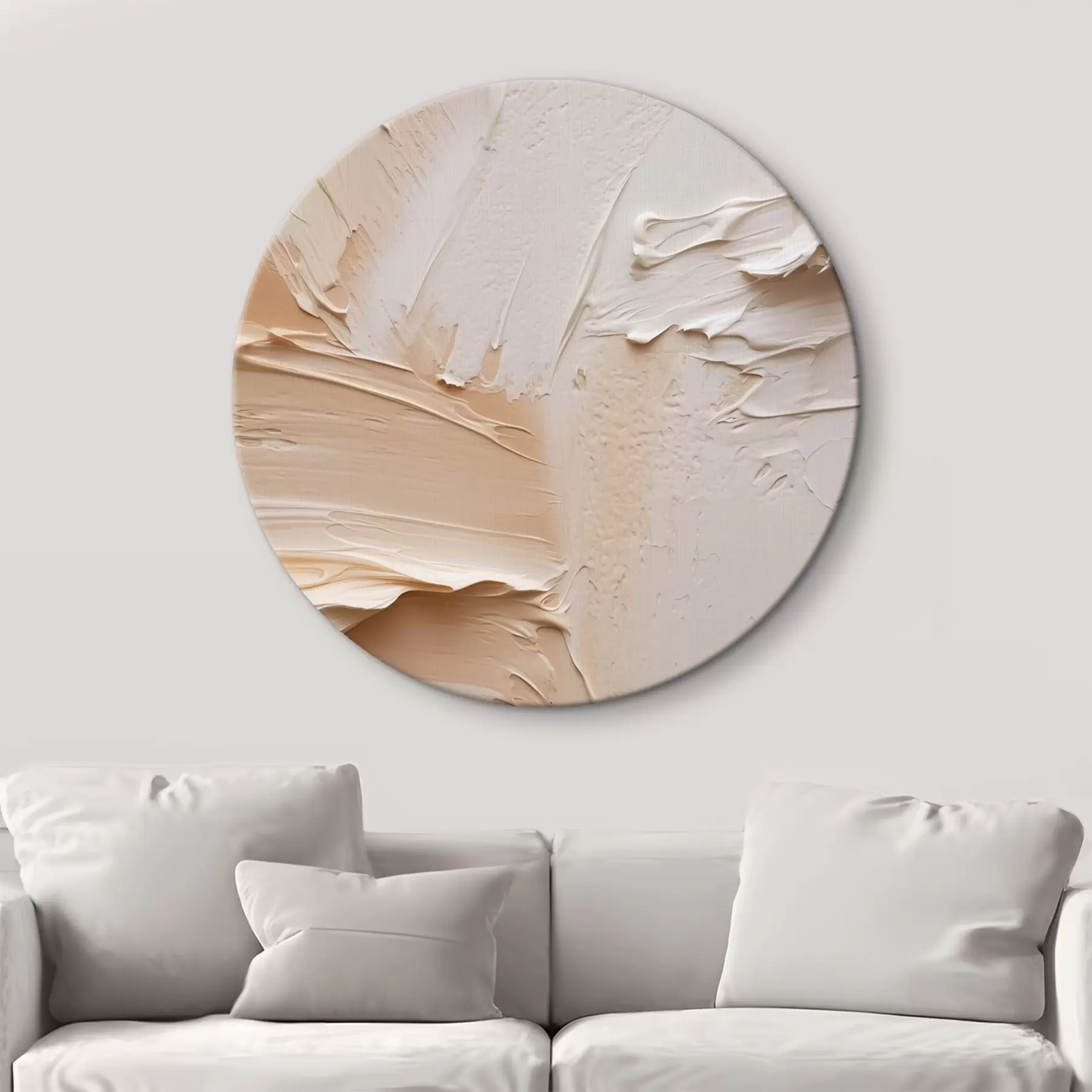 fotótapéta Könnyű impasto ecsetvonások, krémes, homokos textúra r45872