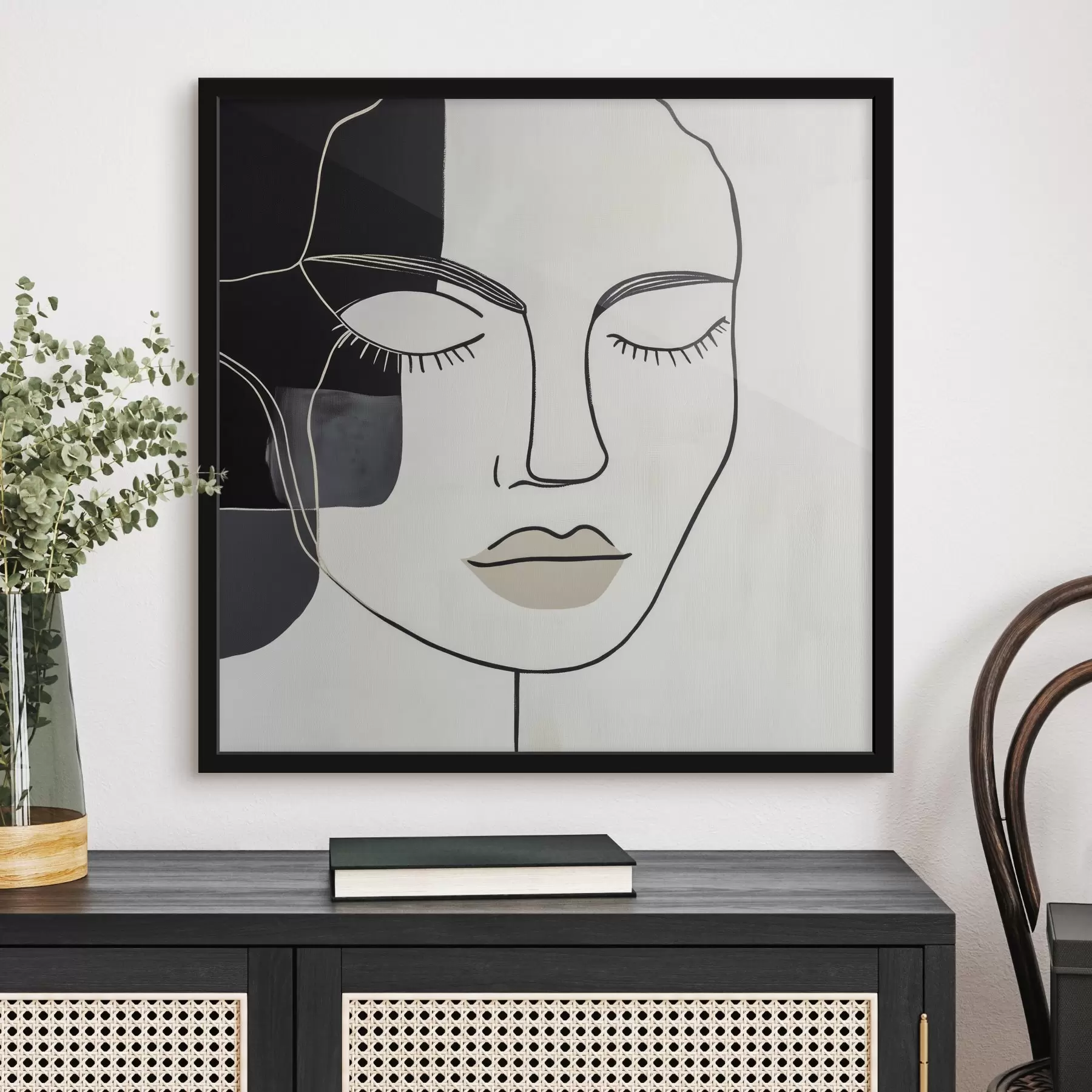 fotószőnyeg Minimalista absztrakt portré f45987