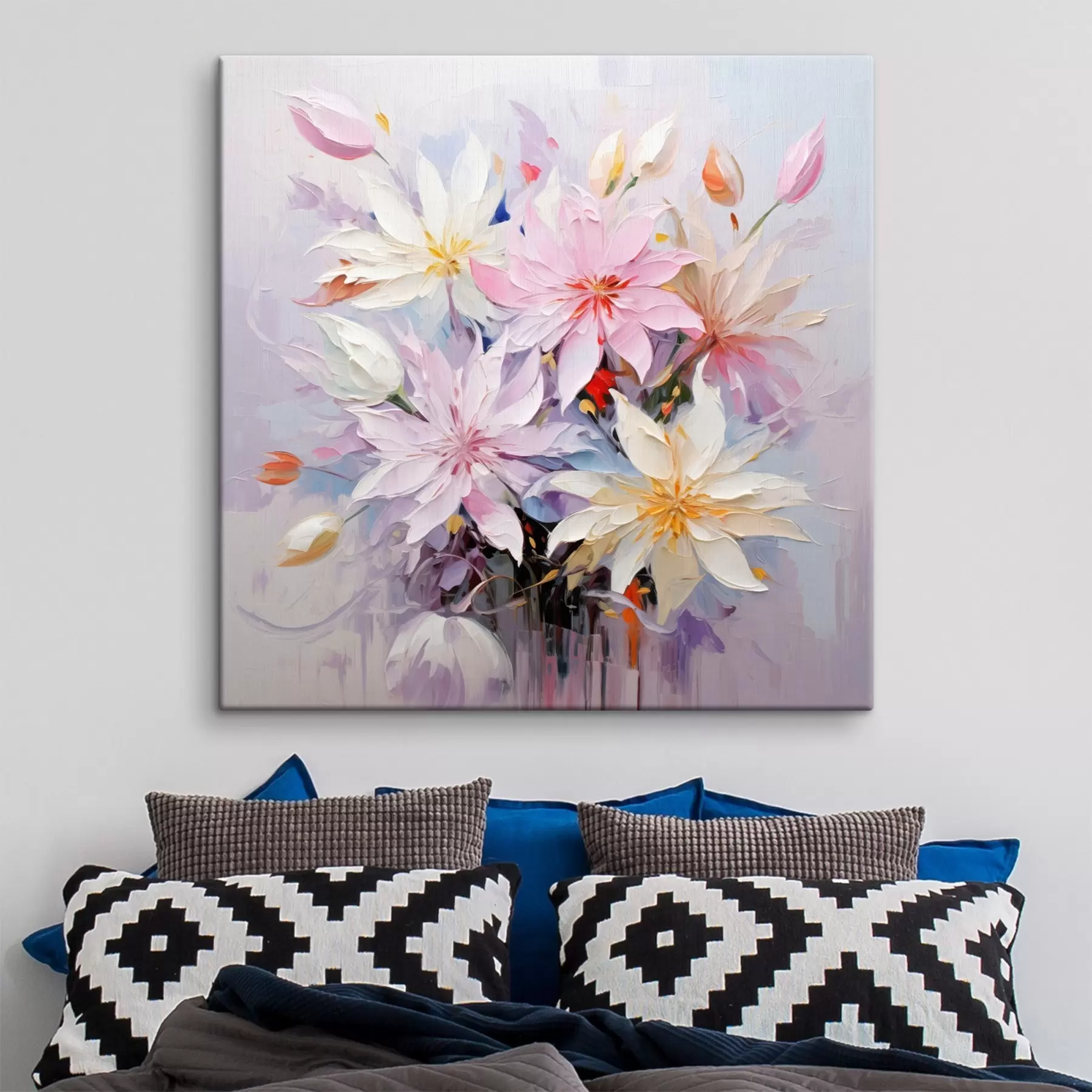 fotótapéta Virágcsokor olajfestmény stílusban s45738