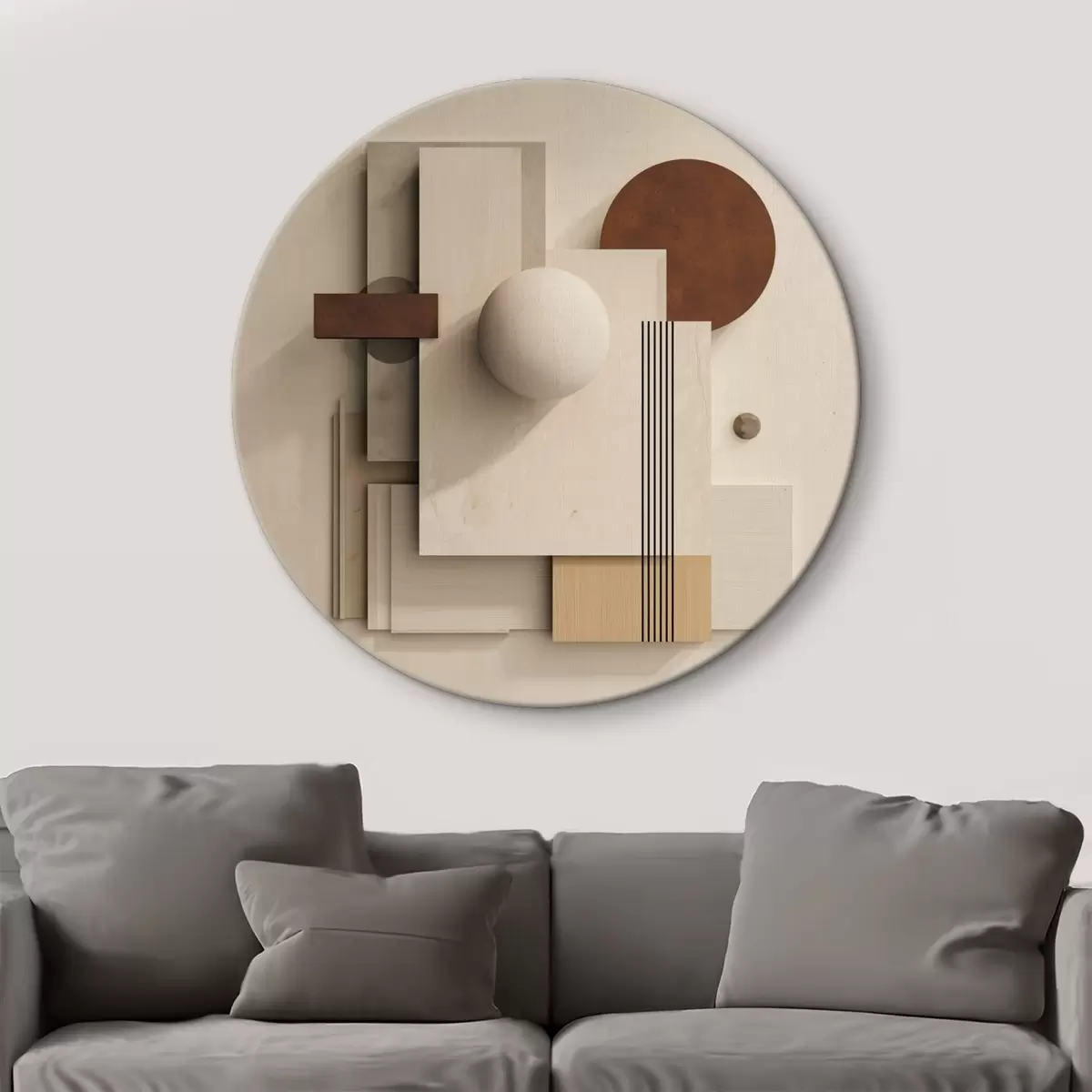Kerek festmények A nyugalom geometriája a modern minimalista stílusban r45856