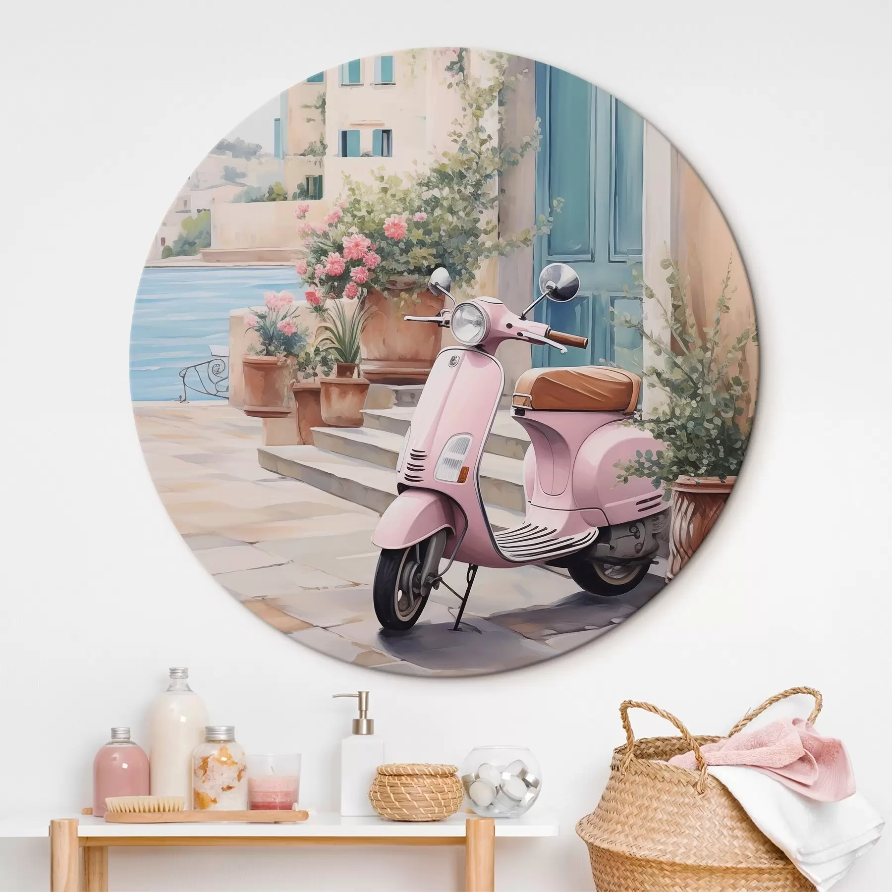 fotótapéta Robogó egy ház előtt r46065