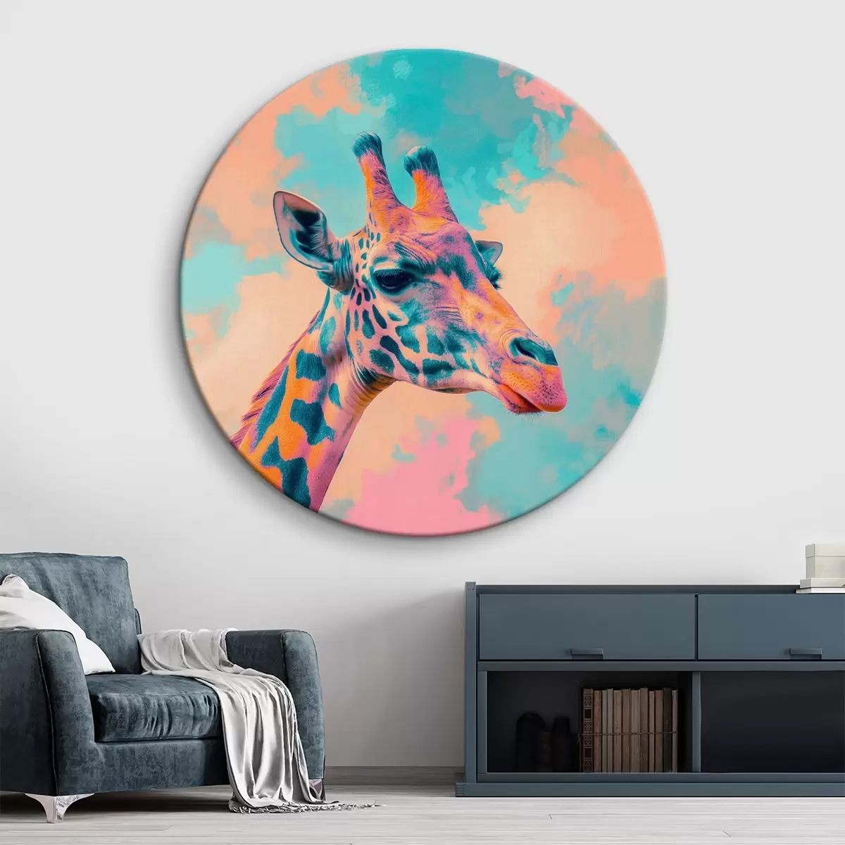 Kerek festmények Zsiráf r46037