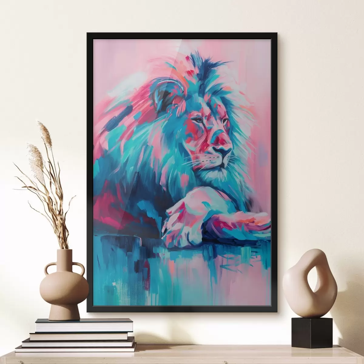 Plakát a sziklán Lion f46034