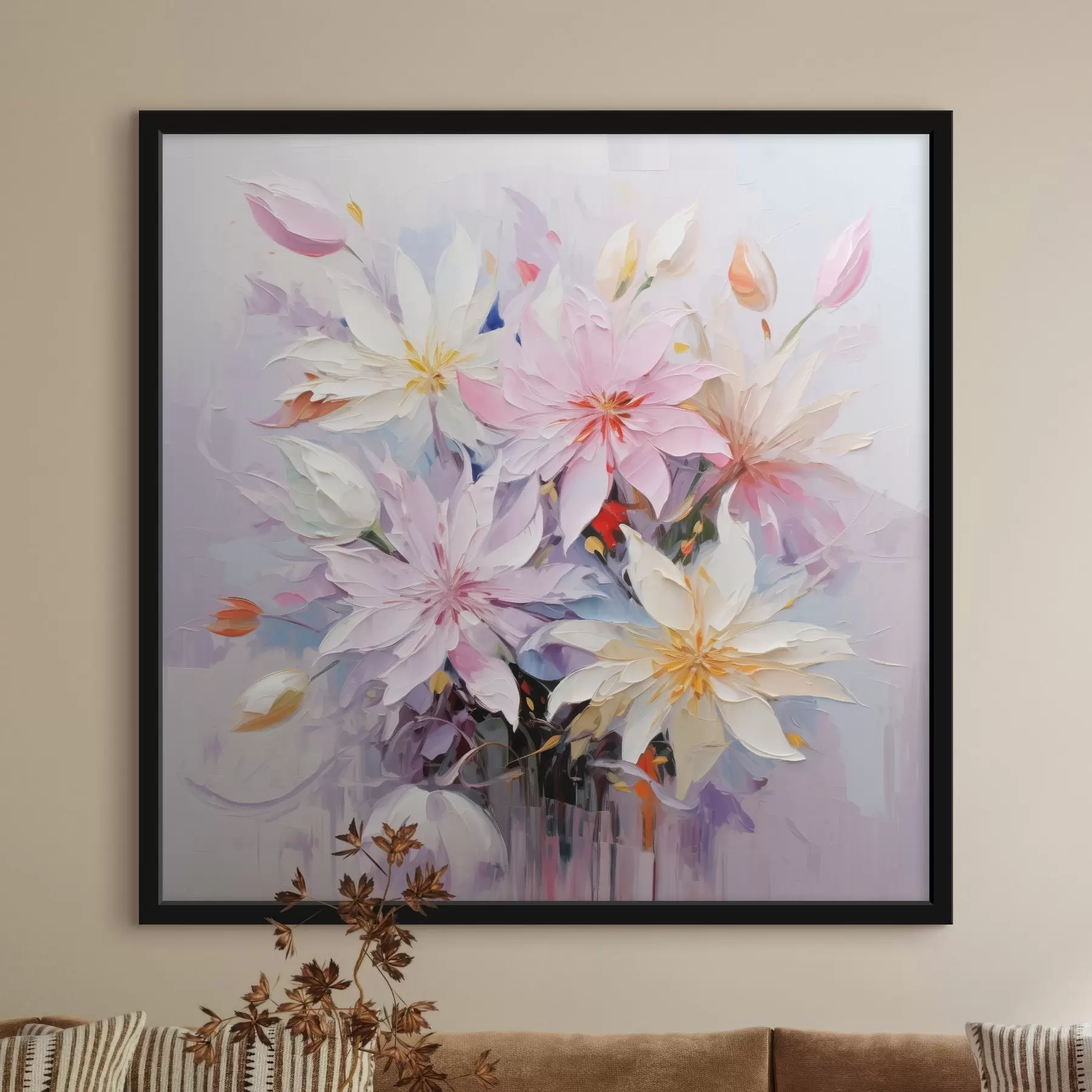 fotószőnyeg Virágcsokor olajfestmény stílusban f45738