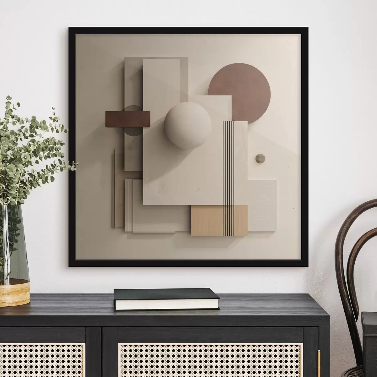 Plakát a sziklán A nyugalom geometriája a modern minimalista stílusban f45856