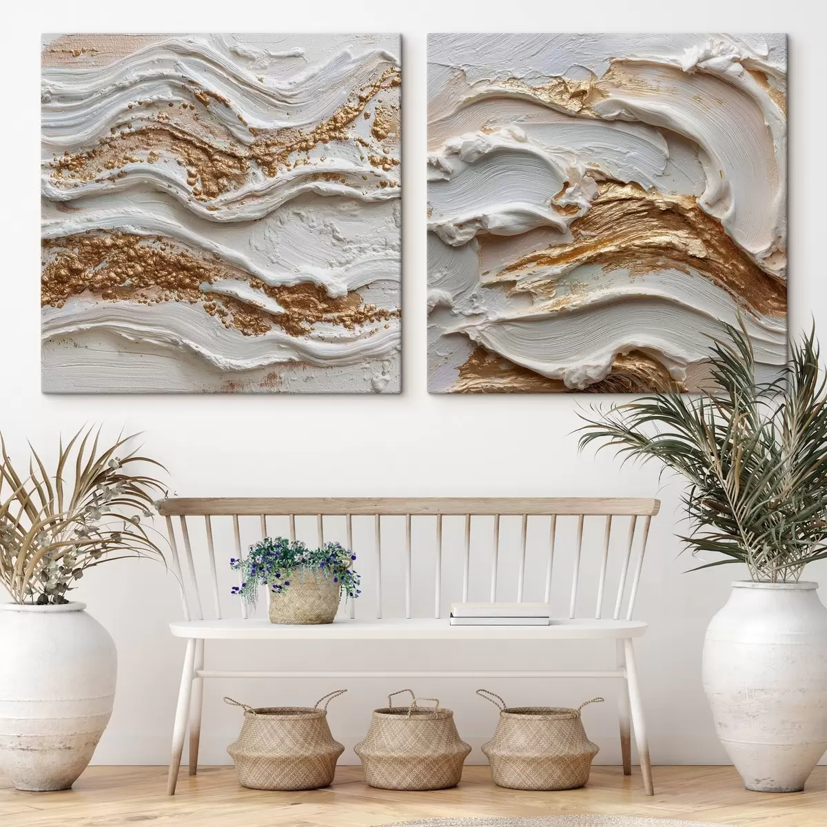 fotótapéta Térfogati absztrakció fehér és sárga vonásokkal m00742