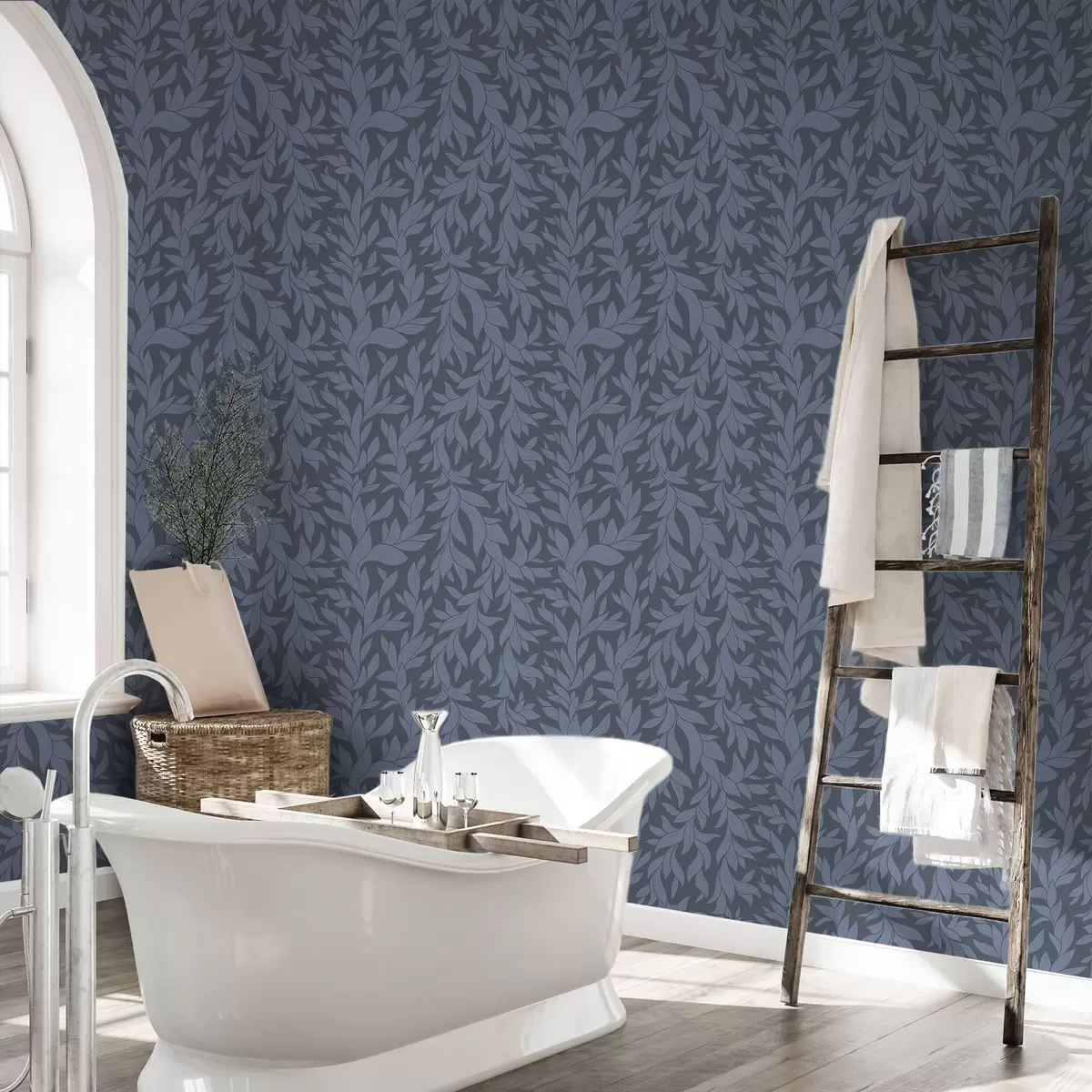 Háttérkép Grafitkék háttér és kék levelek, texturált vonalak a00616v2 Háttérkép Grafitkék háttér és kék levelek, texturált vonalak a00616v2