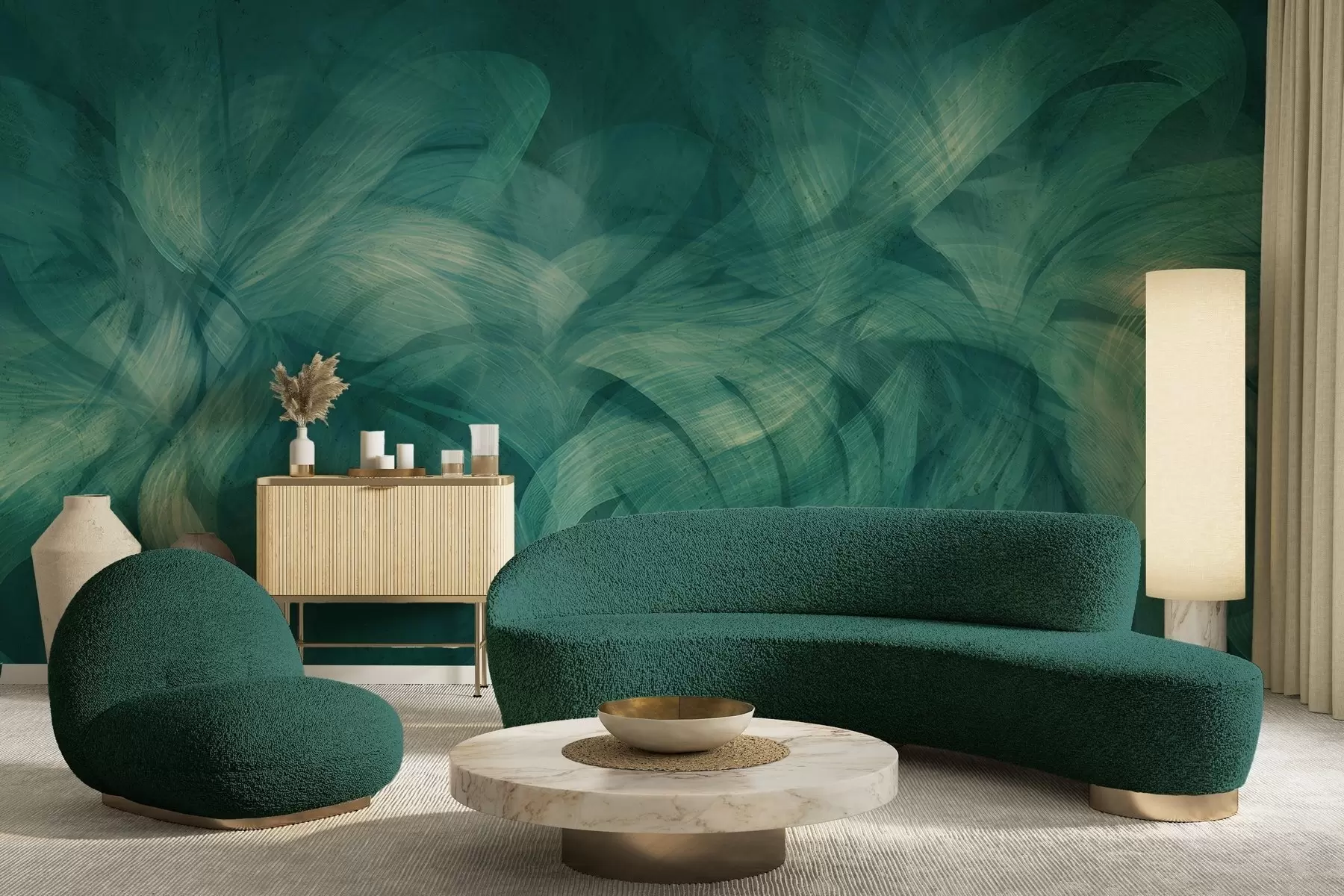 fotószőnyeg Absztrakt hullámok egy betonfalon w04668