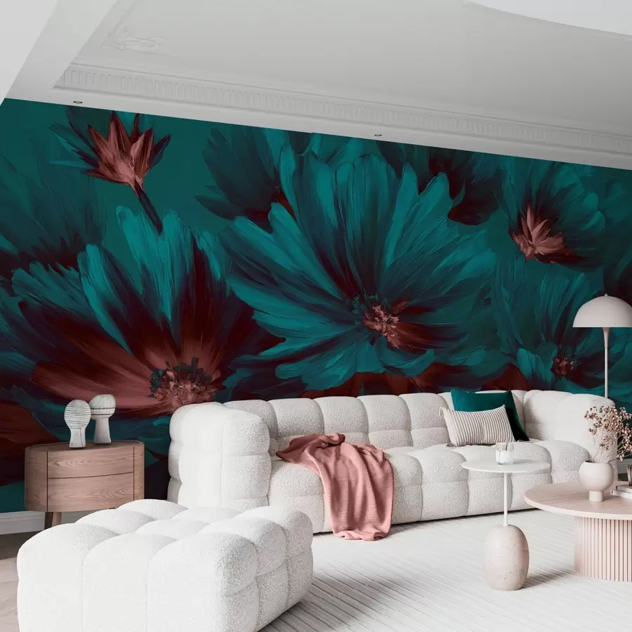 fotószőnyeg Absztrakt virágok w04670v3