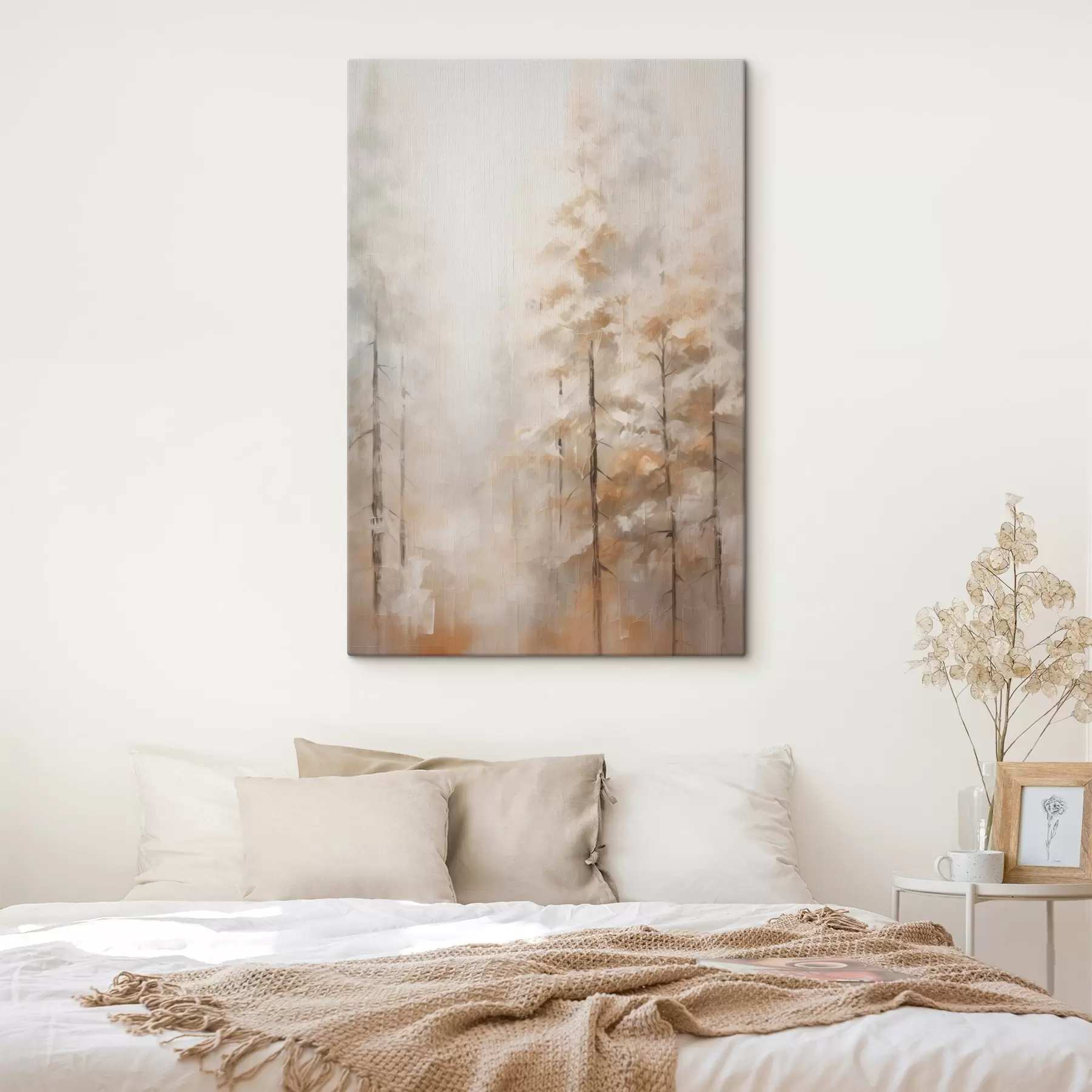 fotótapéta Fák az erdőben festmény utánzat s46123