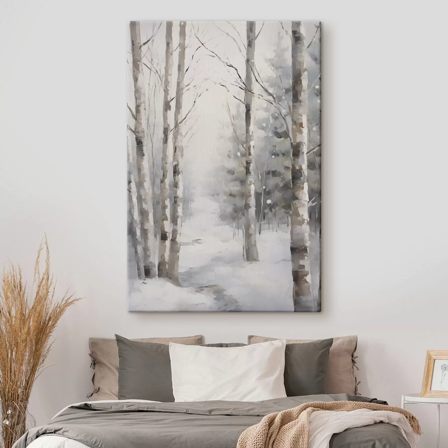 fotótapéta Nyírfák egy téli erdőben s46129