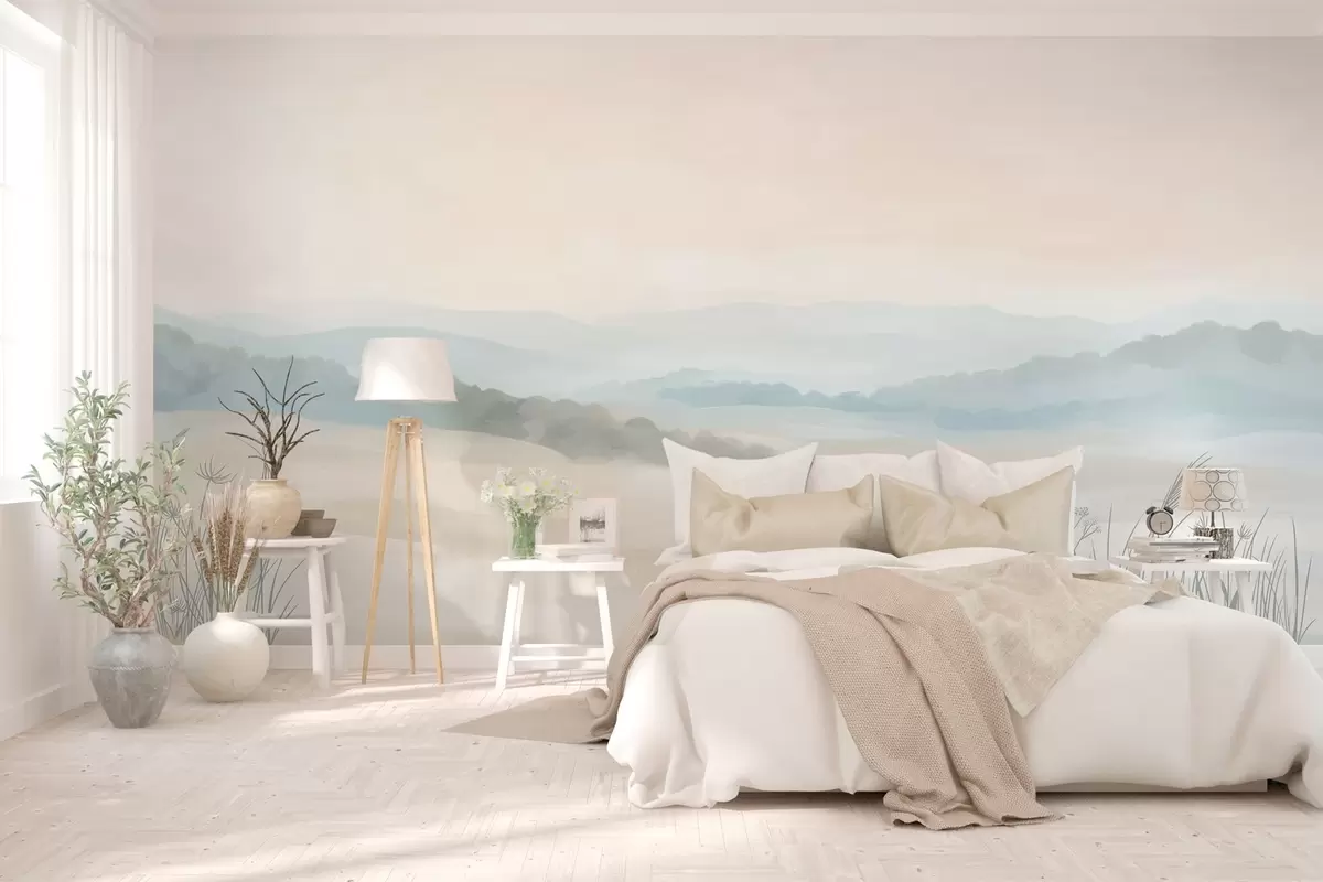 fotószőnyeg könnyű, minimalista tájkép festészeti stílusban w04624