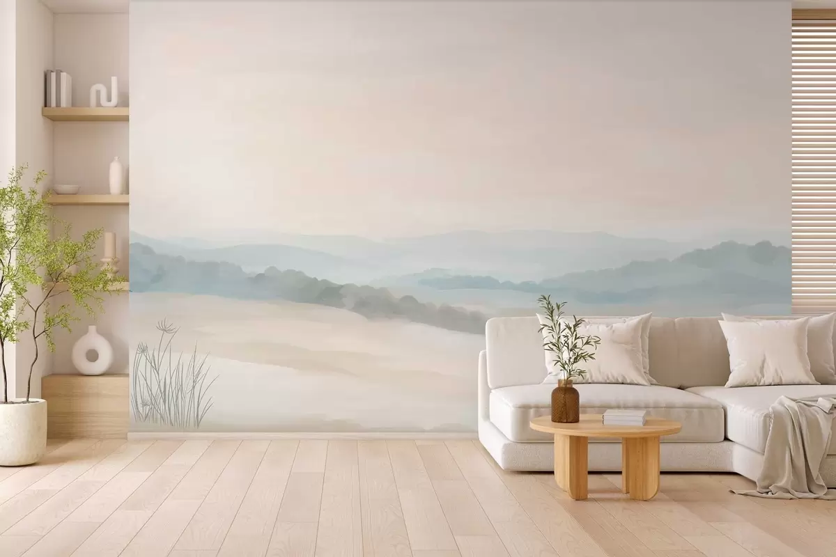 fotószőnyeg könnyű, minimalista tájkép festészeti stílusban w04624