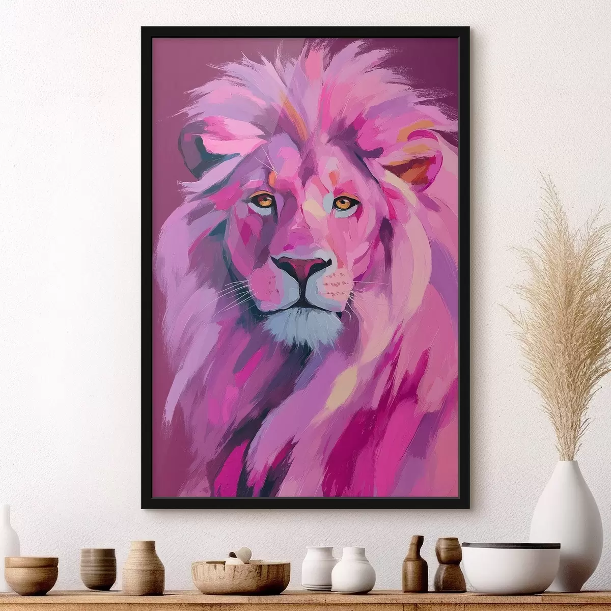 Plakát a sziklán Lion f46243