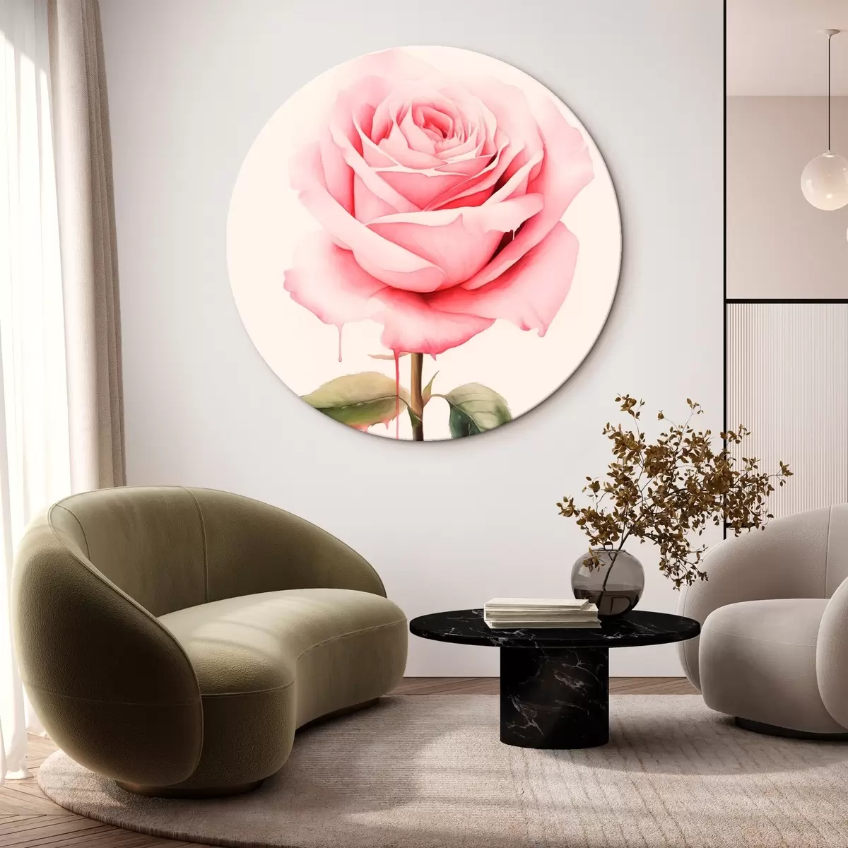 Kerek festmények Rose r46203