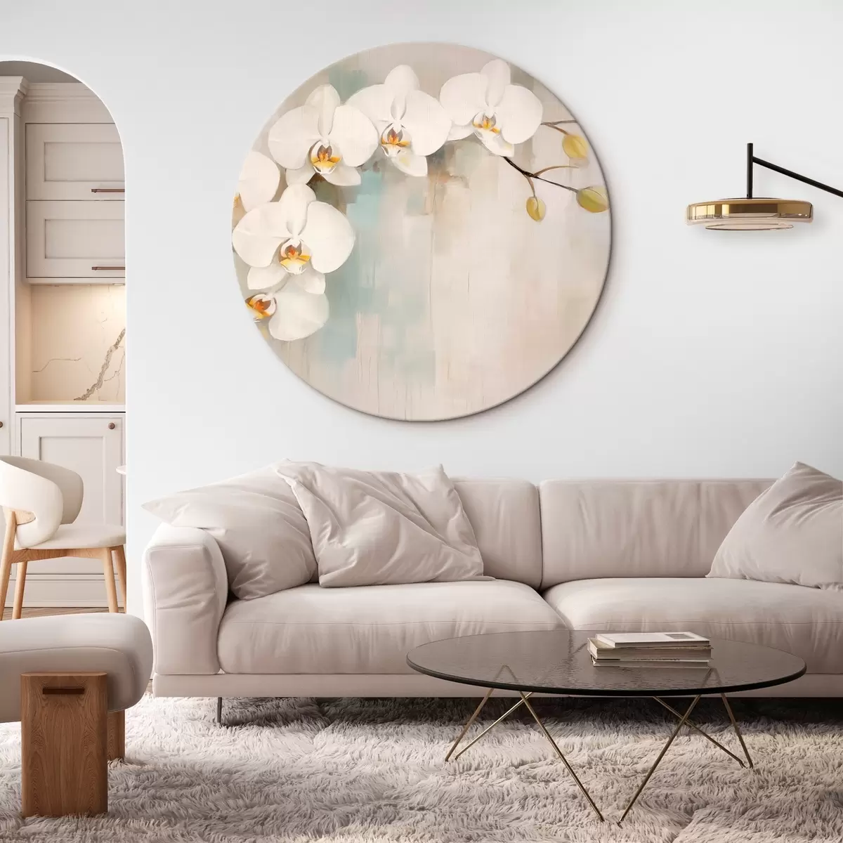 Kerek festmények Orchideák r46233