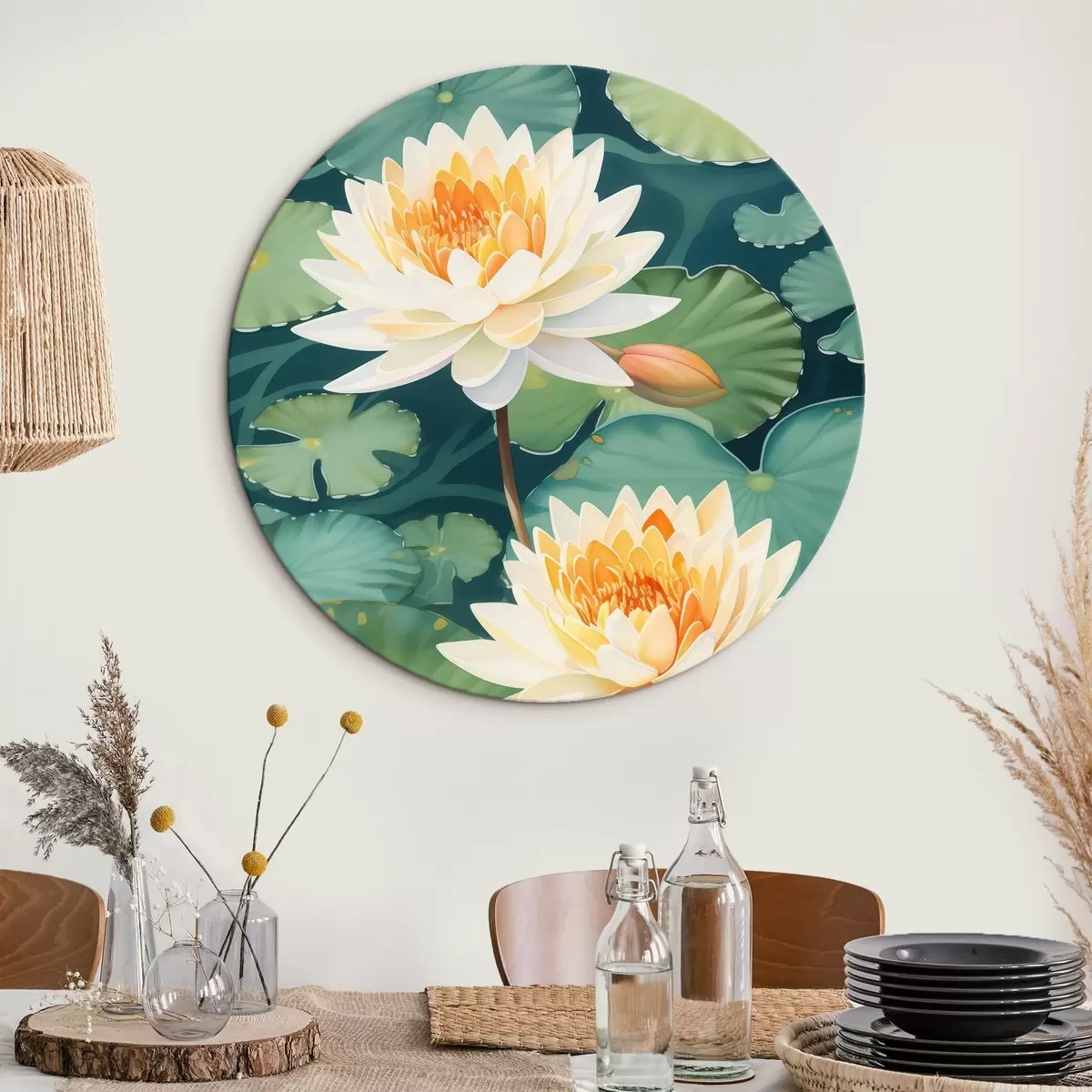 Kerek festmények Nagy lótusz r46088