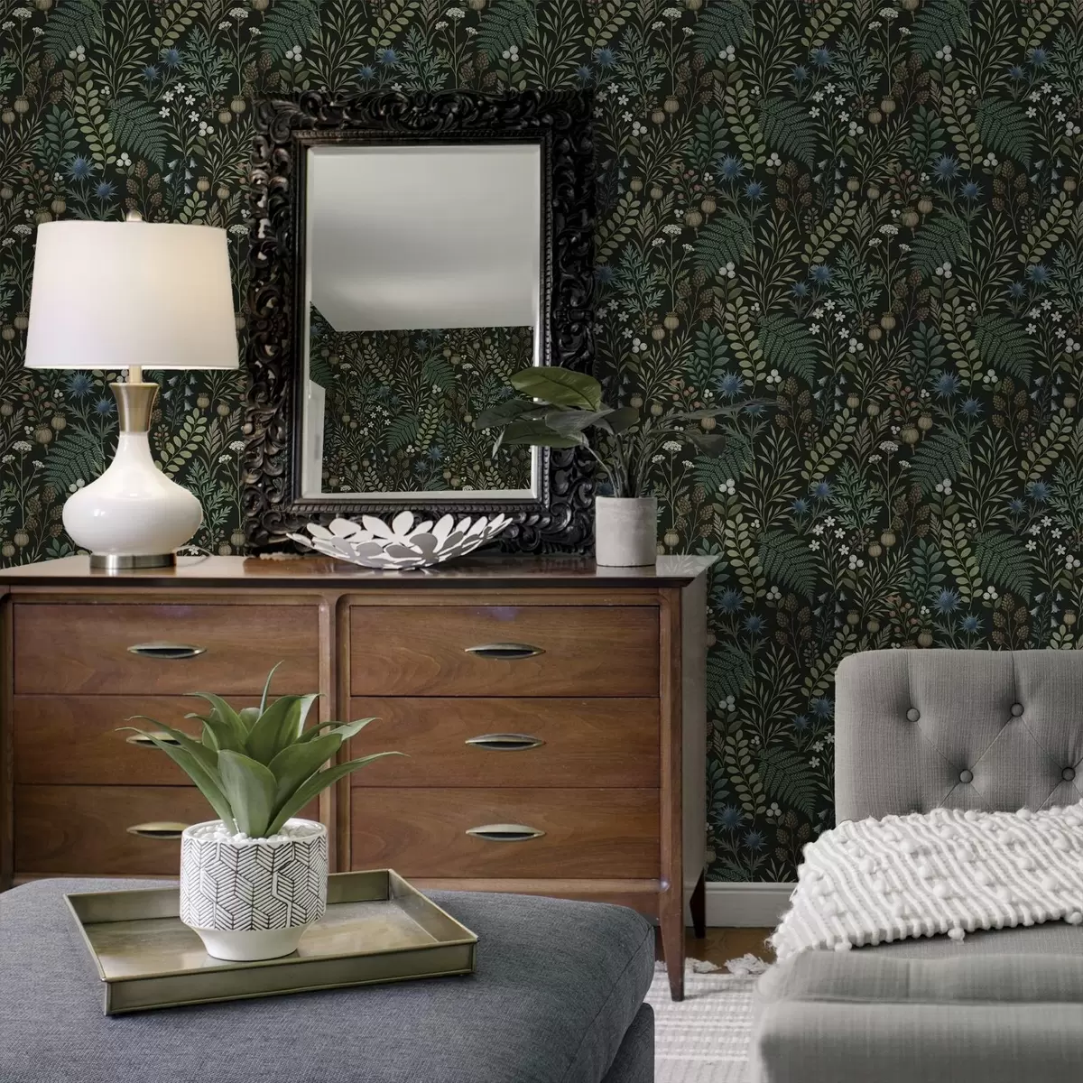 Háttérkép Széles fű, bogyók és magvak sötét háttér előtt a00706