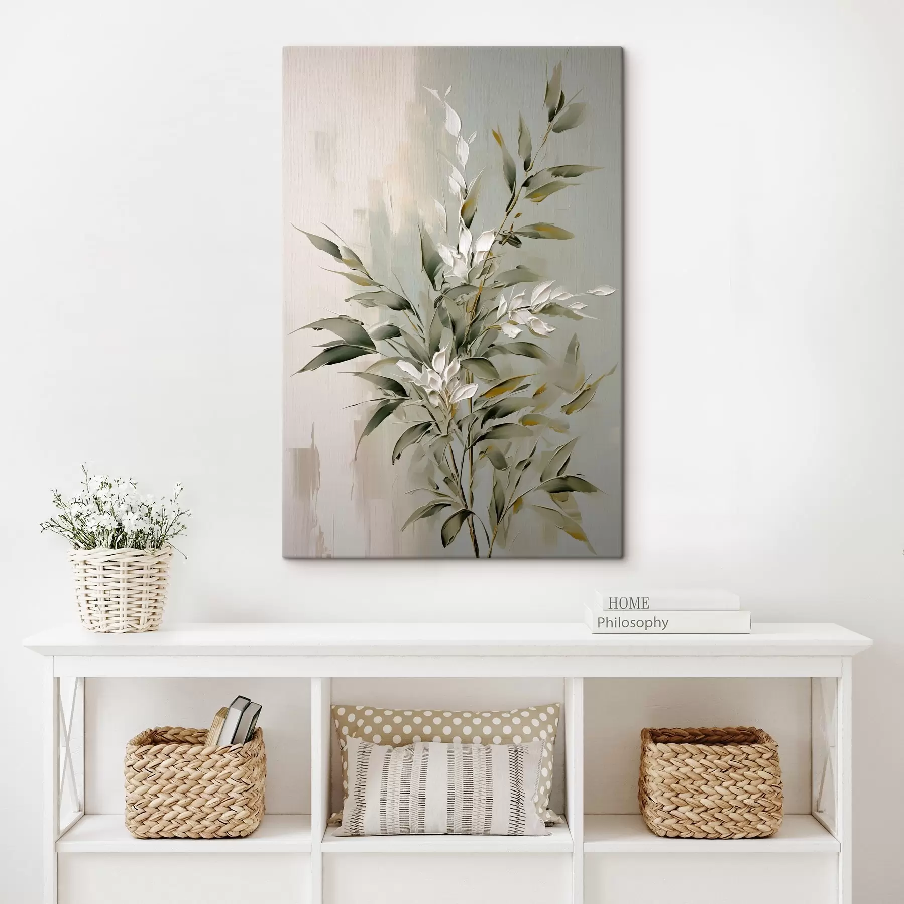 fotótapéta Absztrakt ág levelekkel s46135