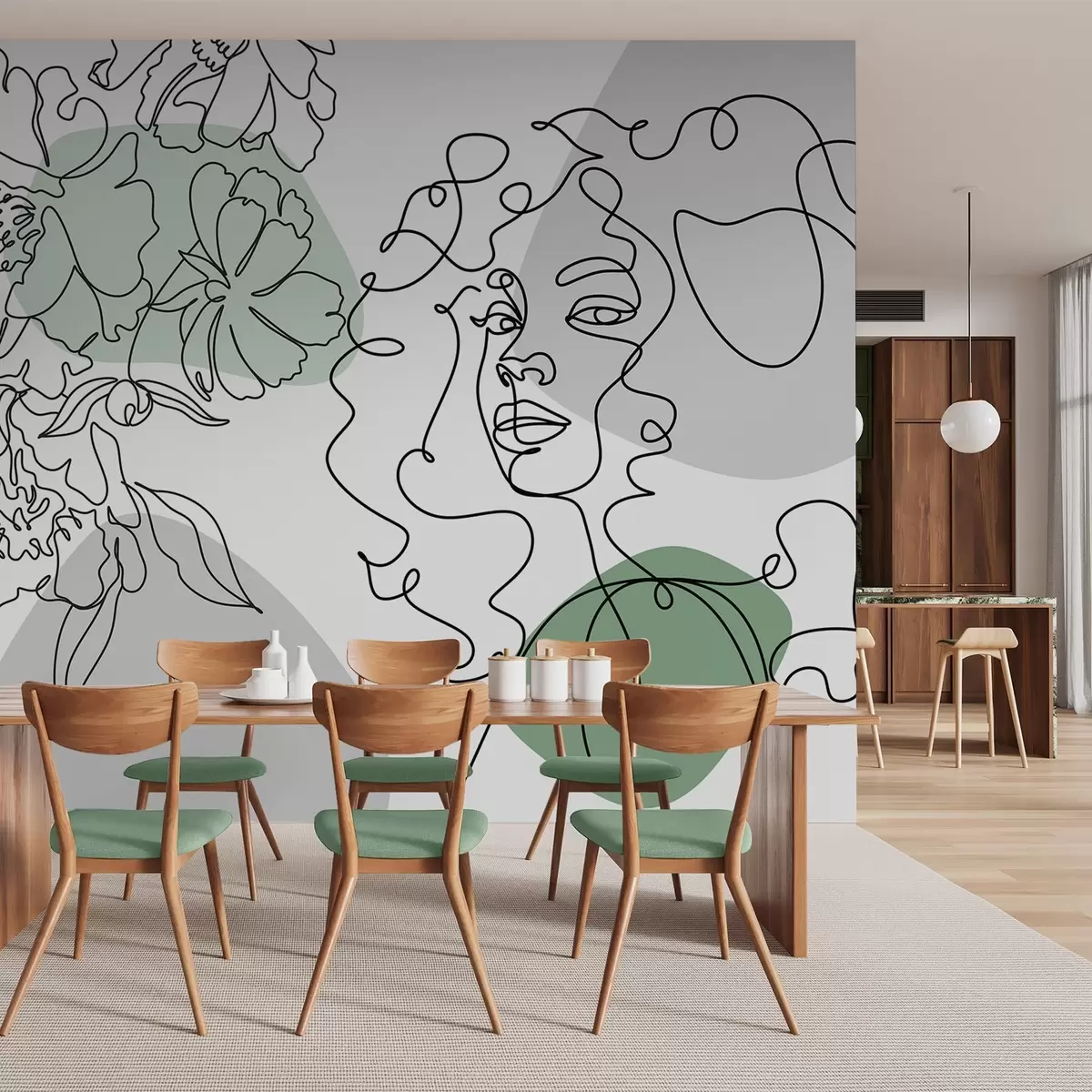 fotószőnyeg Lány a sorokban w04724v1