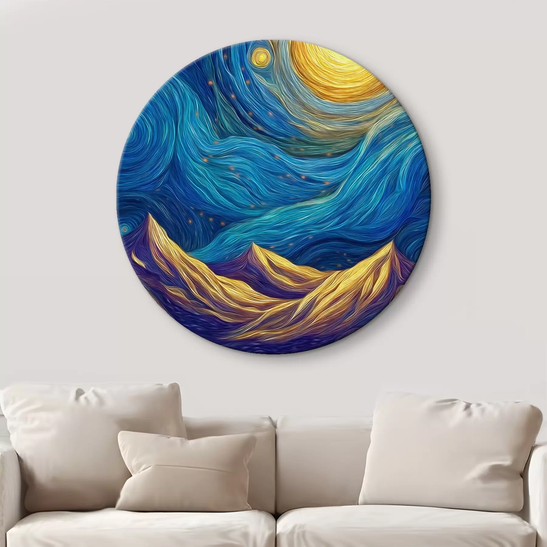 fotótapéta Fényes csillagos ég a hegycsúcsok felett r46168